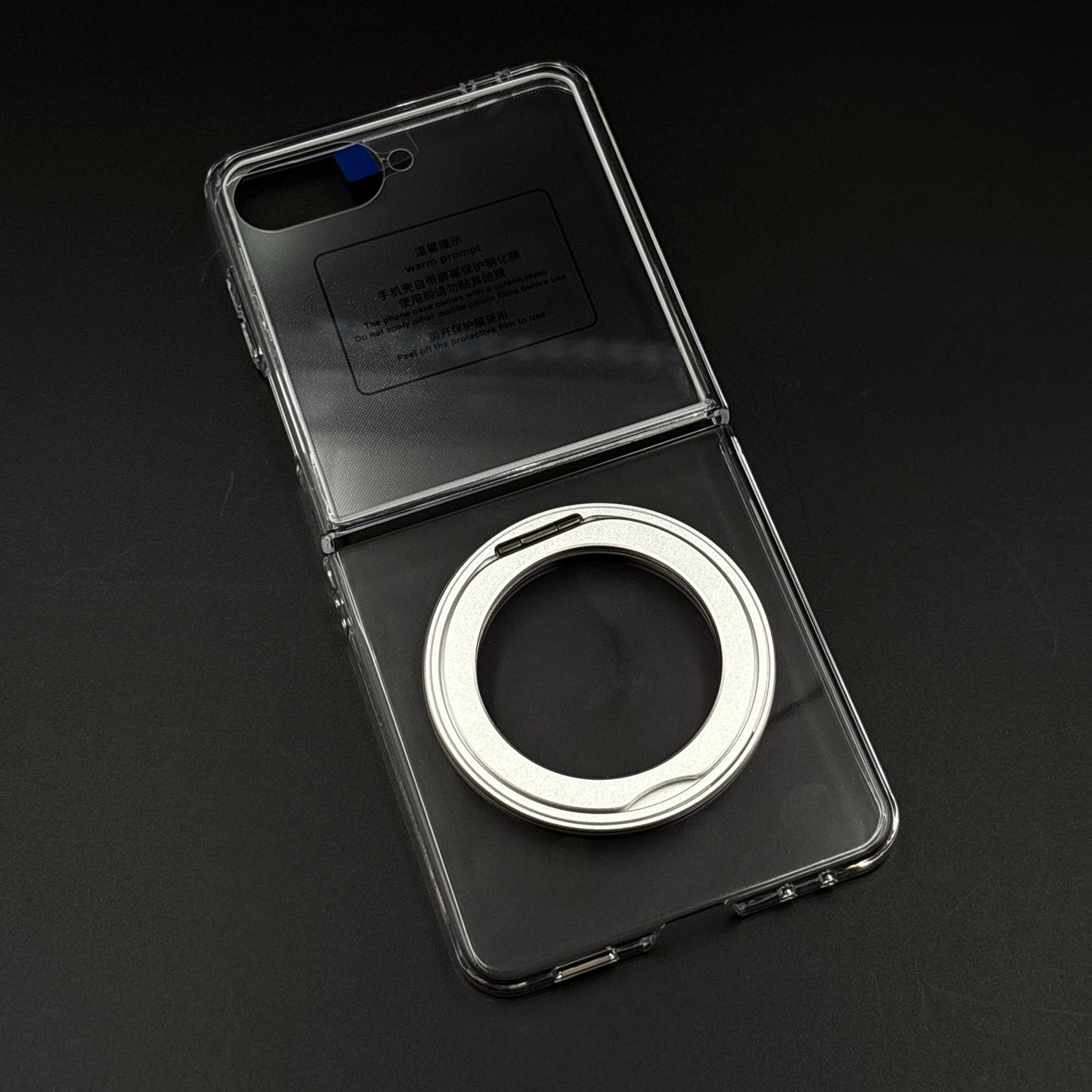 Premium Transparent Case with 360° Rotating Kickstand for Samsung Galaxy Z Flip 7 | No-Yellowing | Sleek Fit
