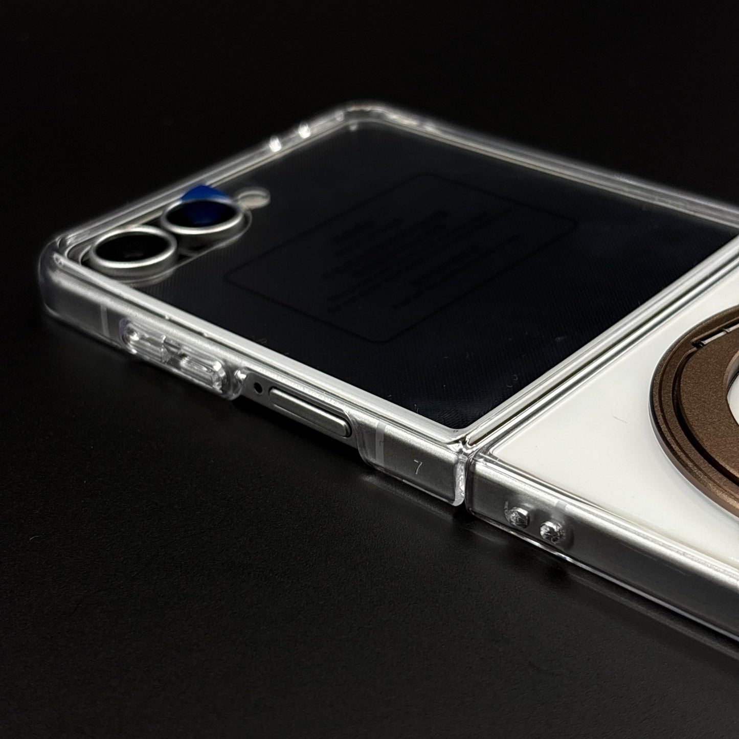 Premium Transparent Case with 360° Rotating Kickstand for Samsung Galaxy Z Flip 7 | No-Yellowing | Sleek Fit
