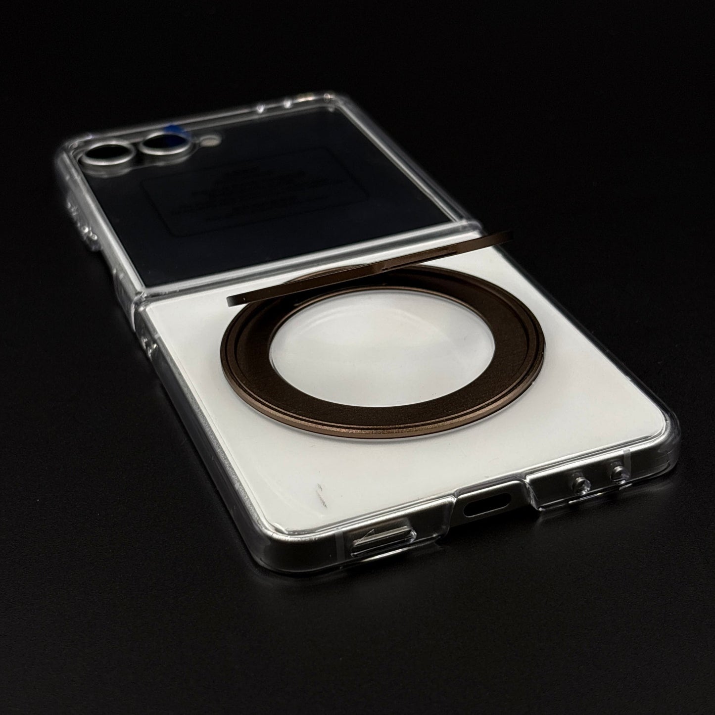 Premium Transparent Case with 360° Rotating Kickstand for Samsung Galaxy Z Flip 7 | No-Yellowing | Sleek Fit