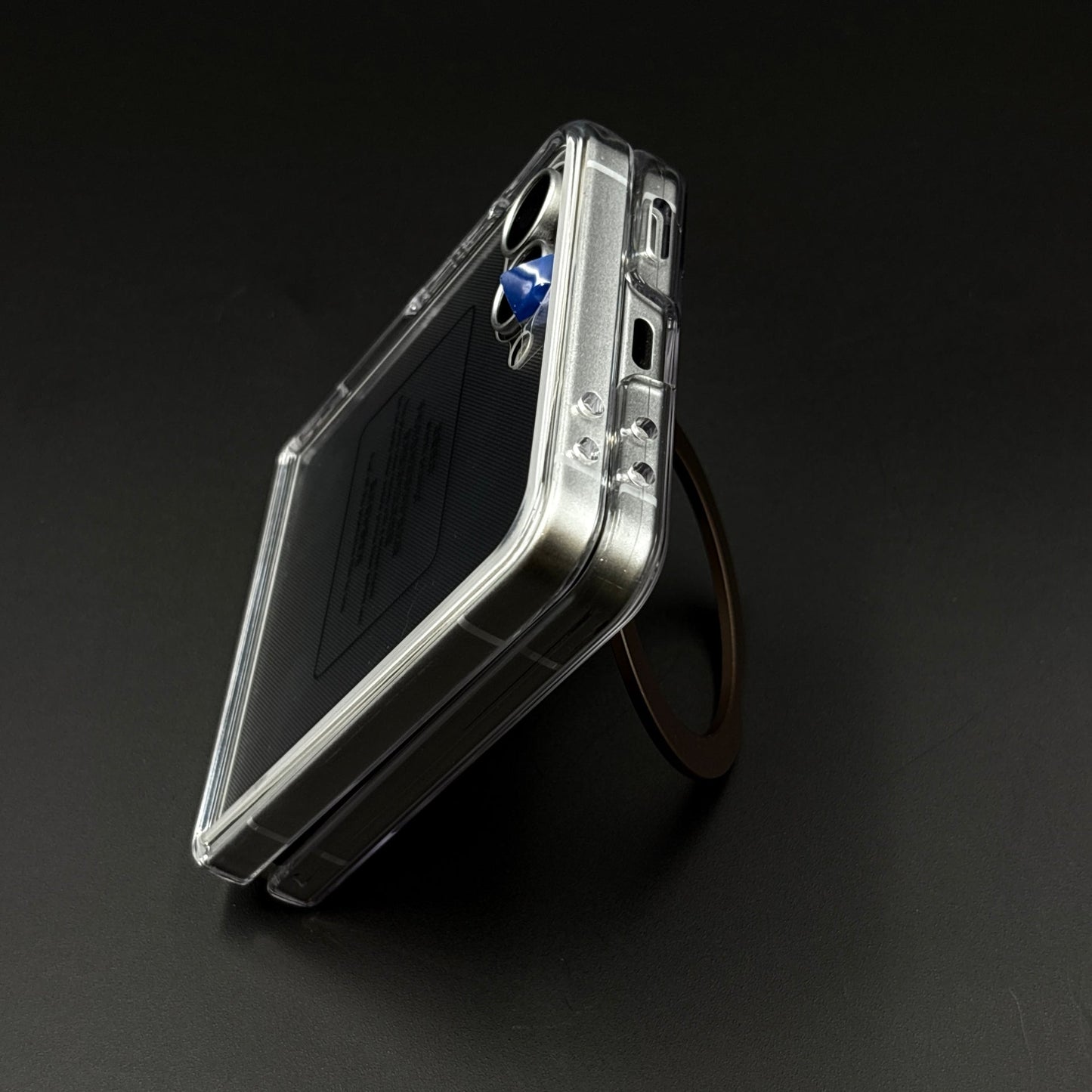Premium Transparent Case with 360° Rotating Kickstand for Samsung Galaxy Z Flip 7 | No-Yellowing | Sleek Fit
