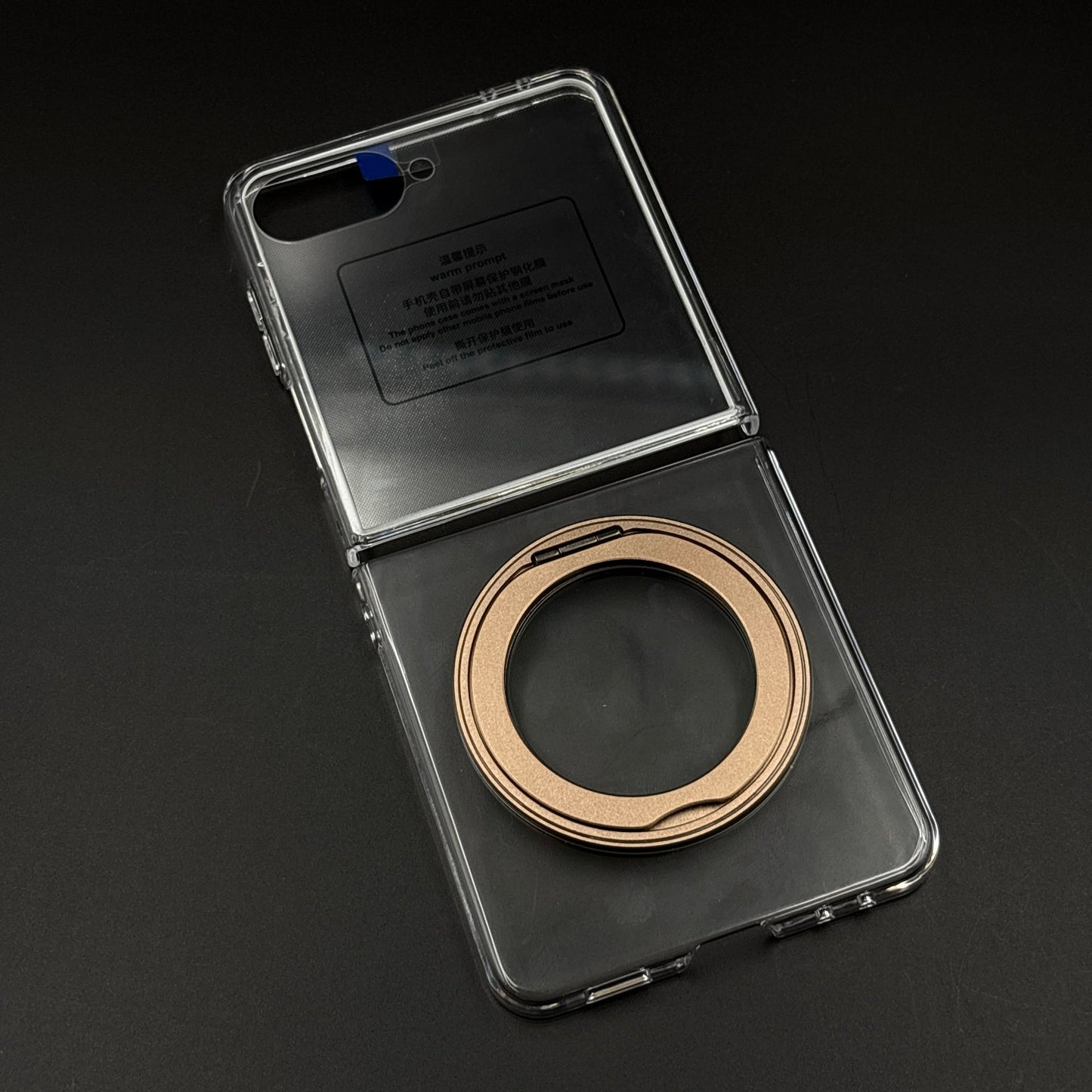 Premium Transparent Case with 360° Rotating Kickstand for Samsung Galaxy Z Flip 7 | No-Yellowing | Sleek Fit