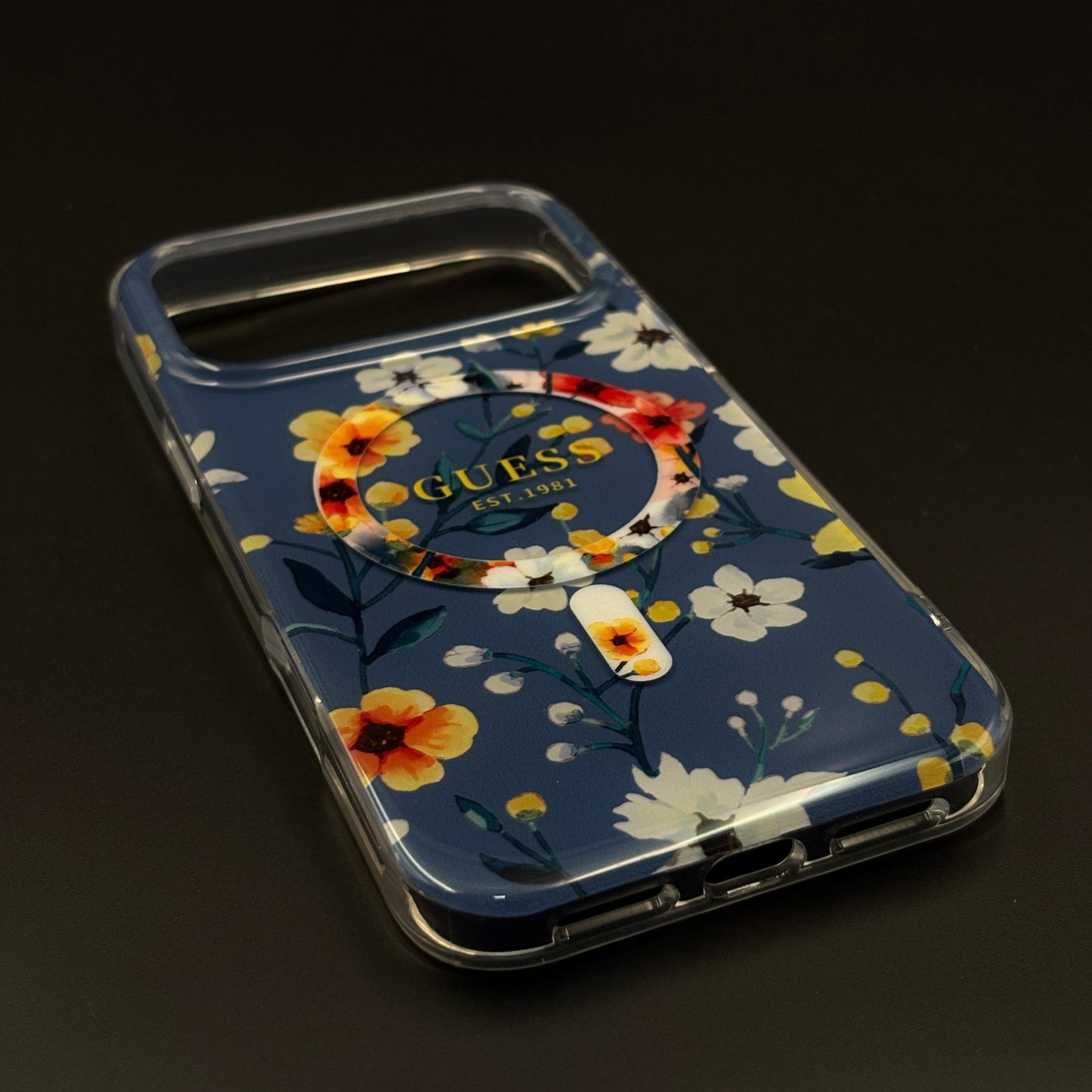 Floral Print GS Brand MagSafe Transparent Mobile Case Cover for iPhone 17 Series