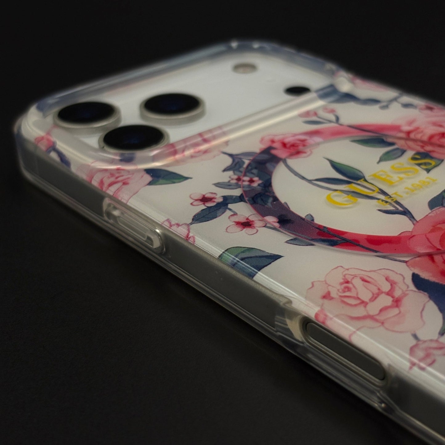Floral Print GS Brand MagSafe Transparent Mobile Case Cover for iPhone 17 Series