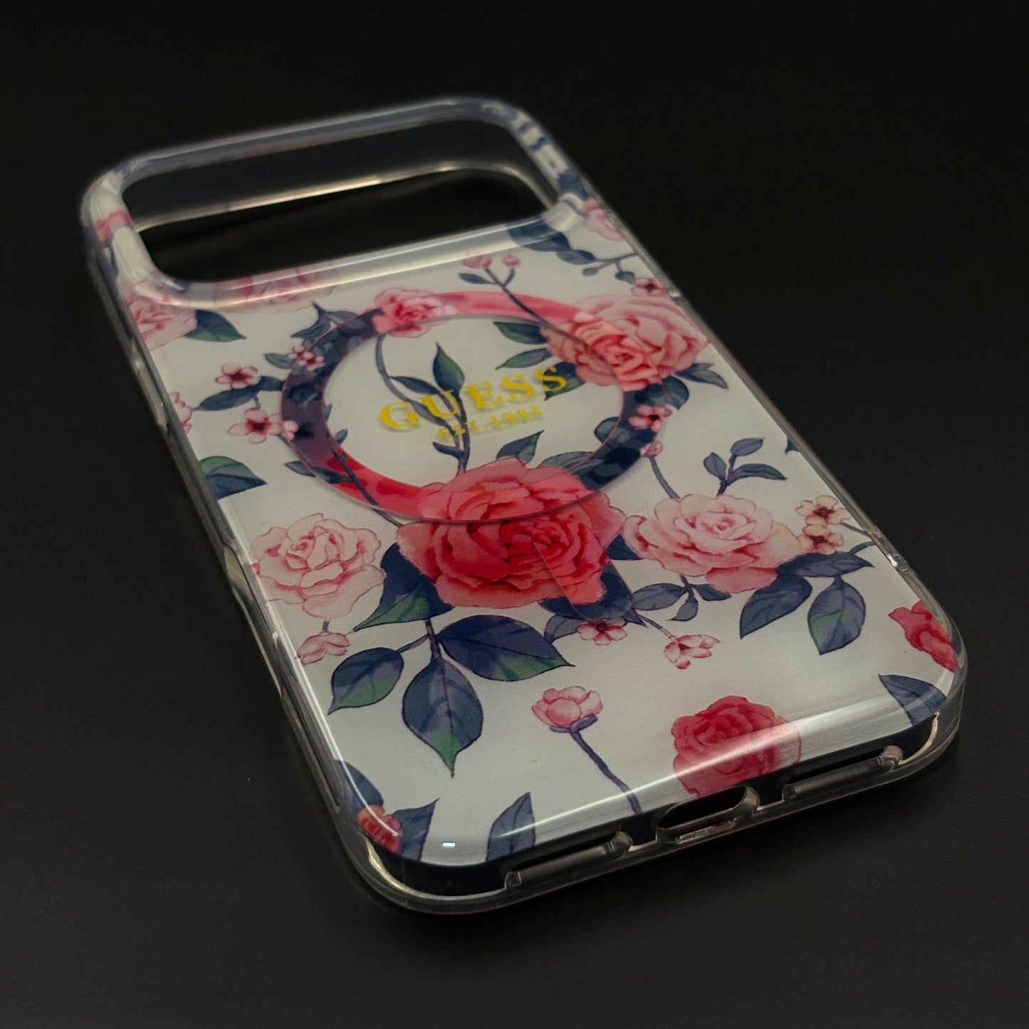 Floral Print GS Brand MagSafe Transparent Mobile Case Cover for iPhone 17 Series