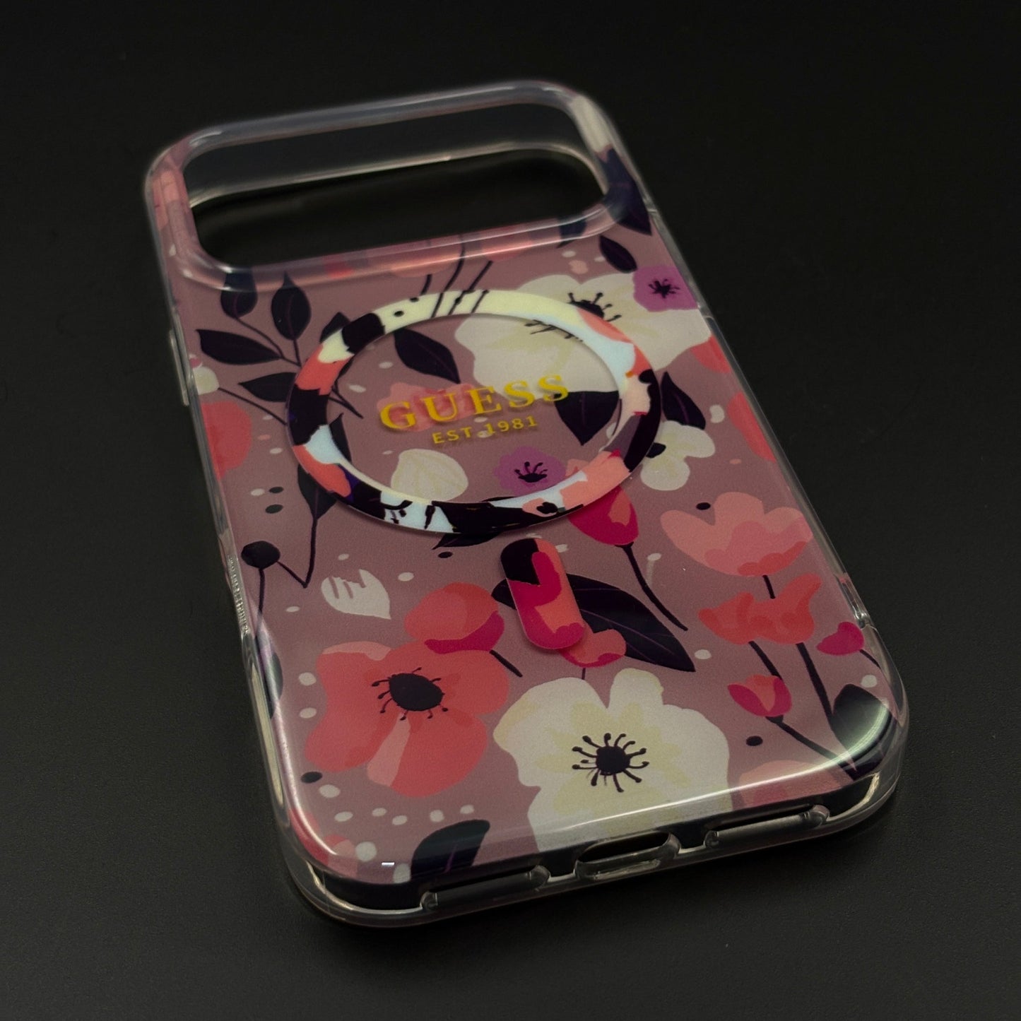 Floral Print GS Brand MagSafe Transparent Mobile Case Cover for iPhone 17 Series