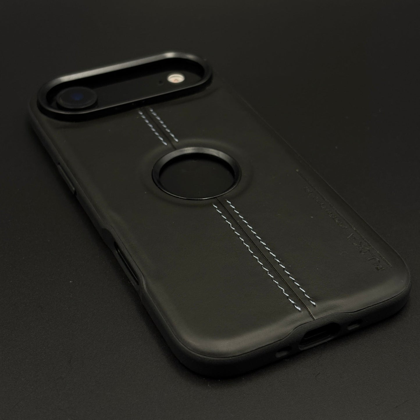 Stitched Leather Logo Cut Mobile Case Cover for iPhone 17 Air