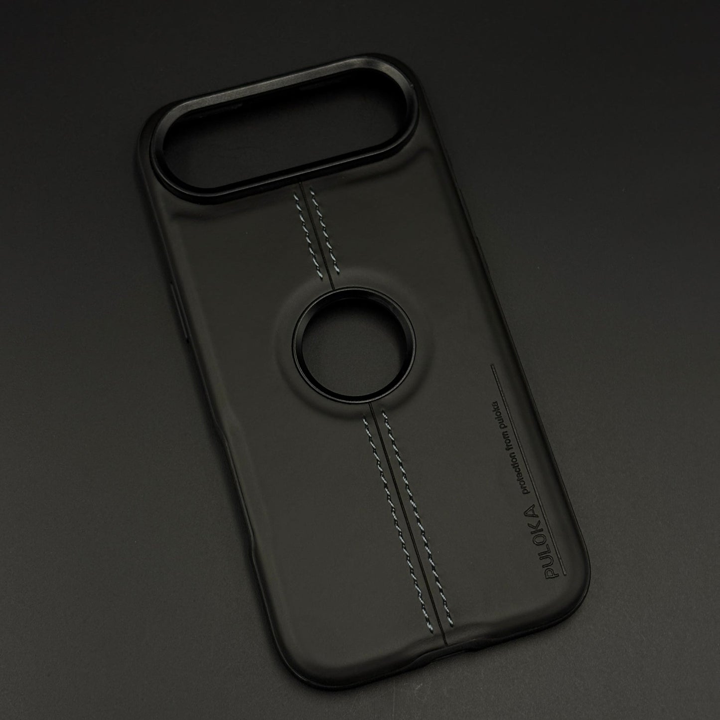 Stitched Leather Logo Cut Mobile Case Cover for iPhone 17 Air