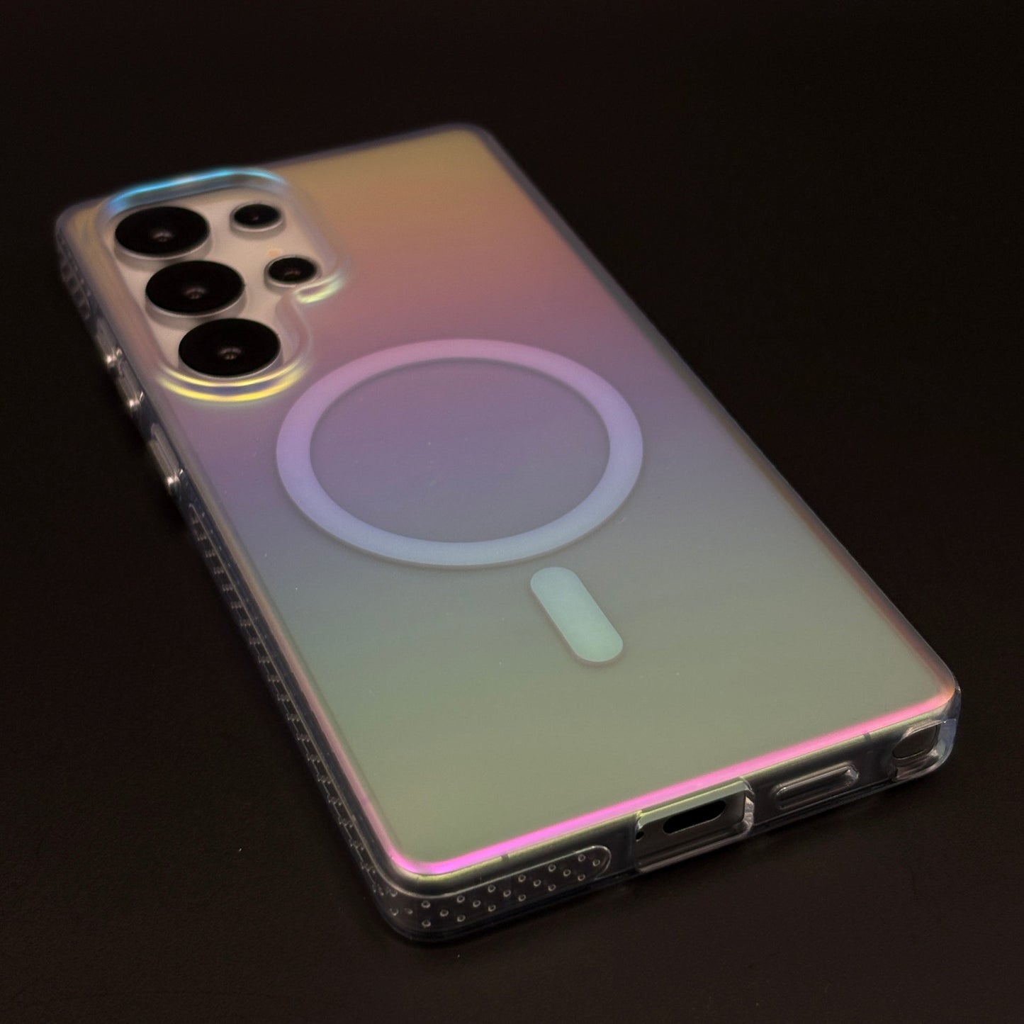 Holographic Aurora MagSafe Mobile Case Cover for Samsung Galaxy S25 Ultra