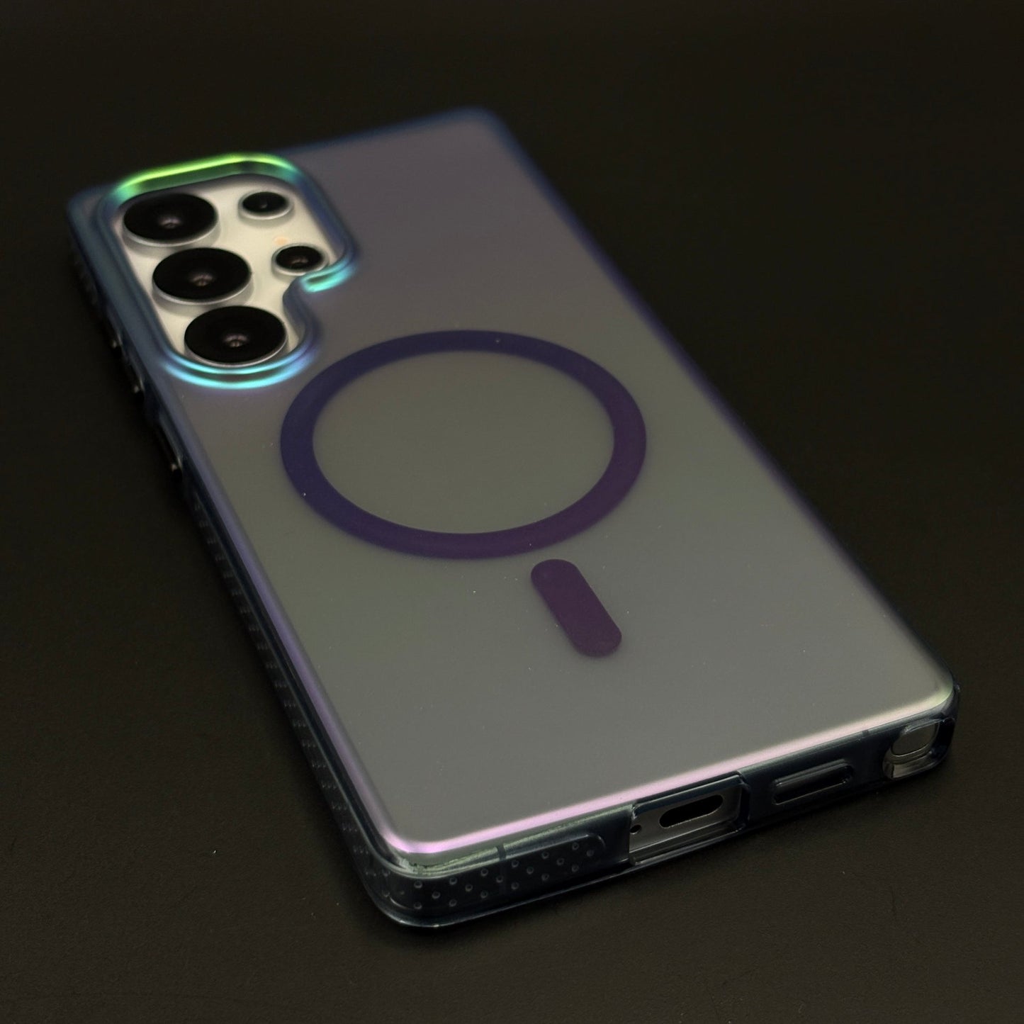 Holographic Aurora MagSafe Mobile Case Cover for Samsung Galaxy S25 Ultra