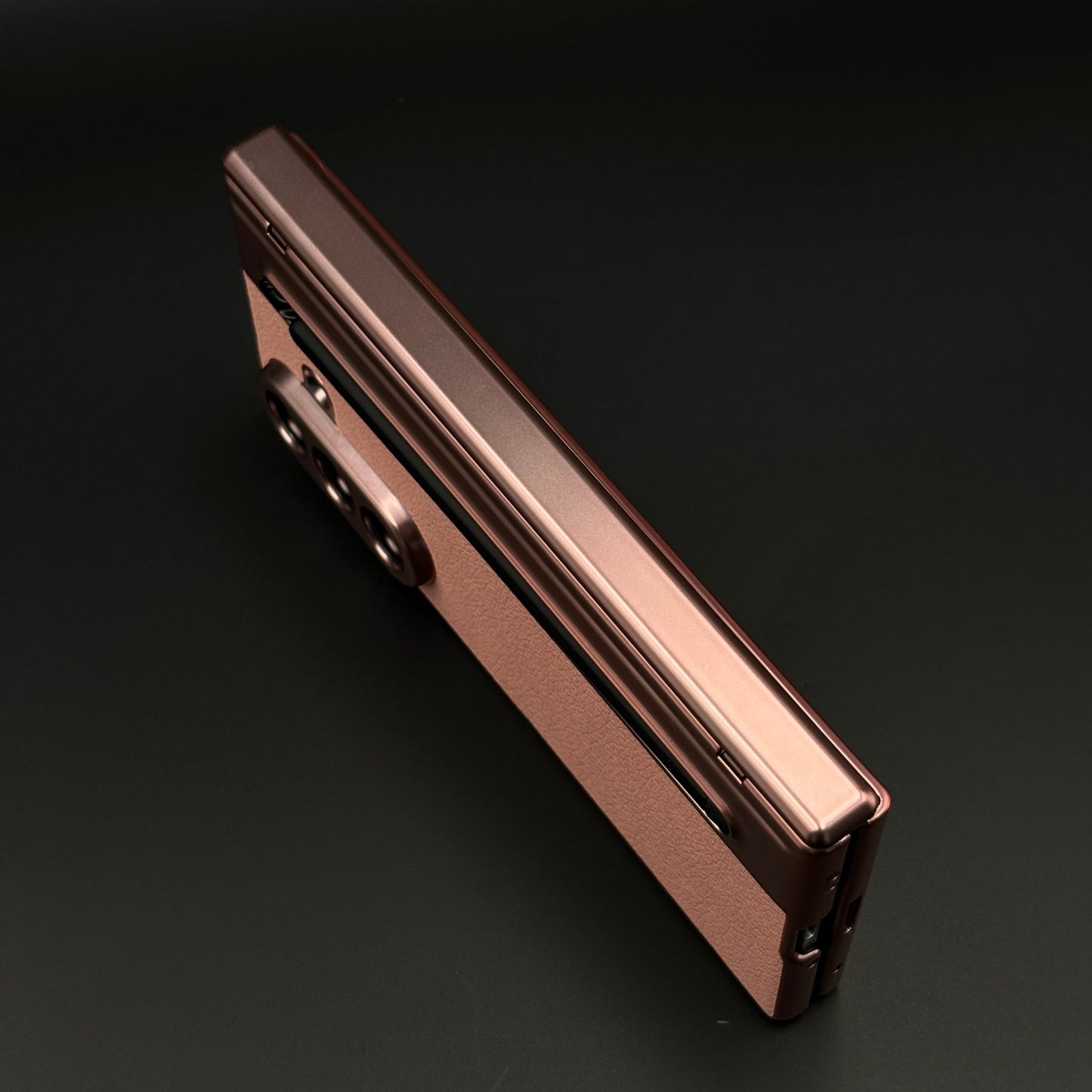 All-in-One Case | Leather Texture with Pen for Samsung Galaxy Z Fold 7 | Front Screen Protector & Side Hinge Protection