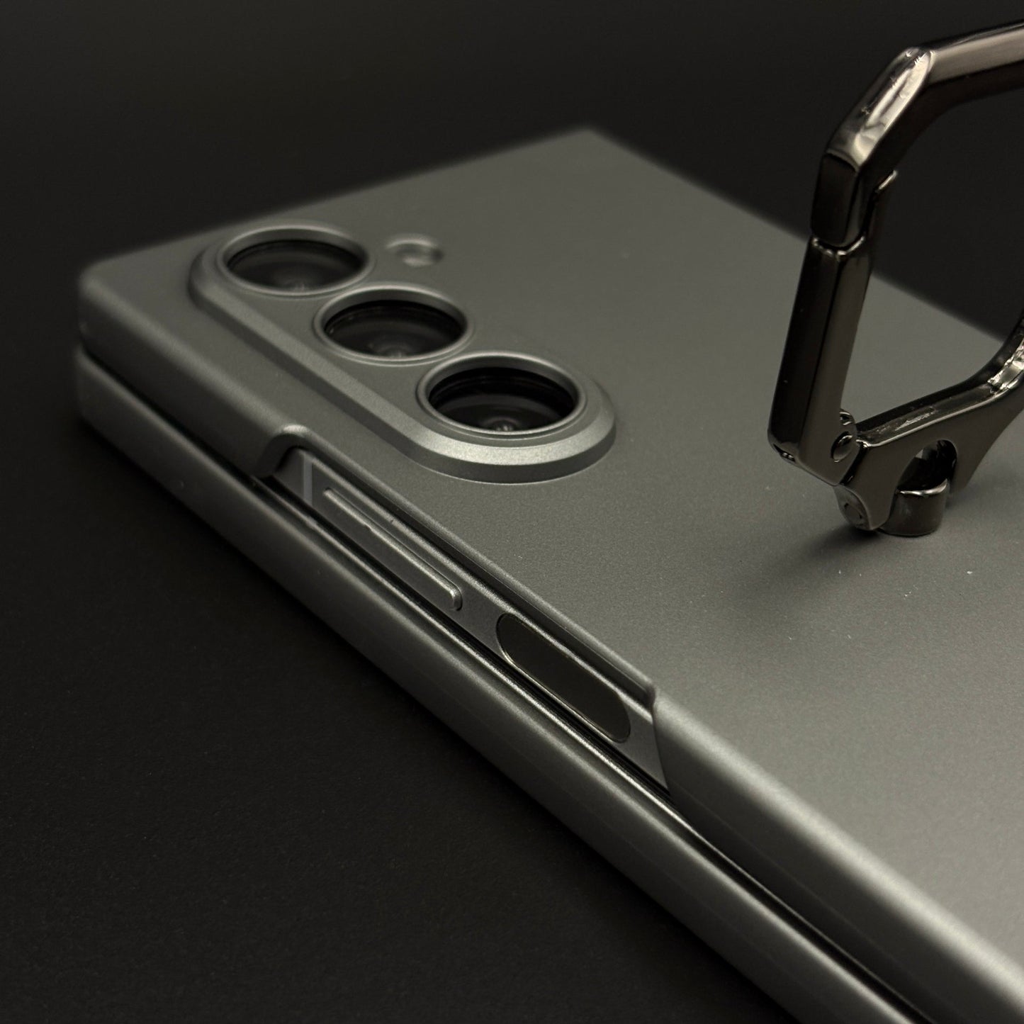Matte Hard Shell Ring Stand Mobile Case Cover for Samsung Galaxy Z Fold 6