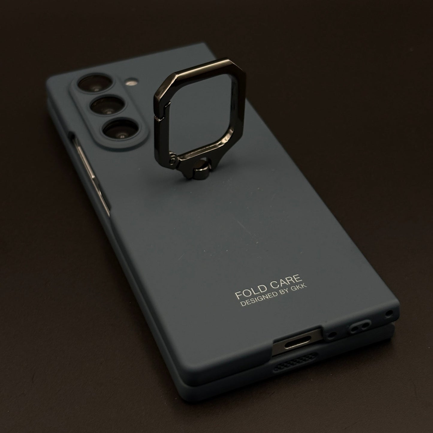 Matte Hard Shell Ring Stand Mobile Case Cover for Samsung Galaxy Z Fold 6