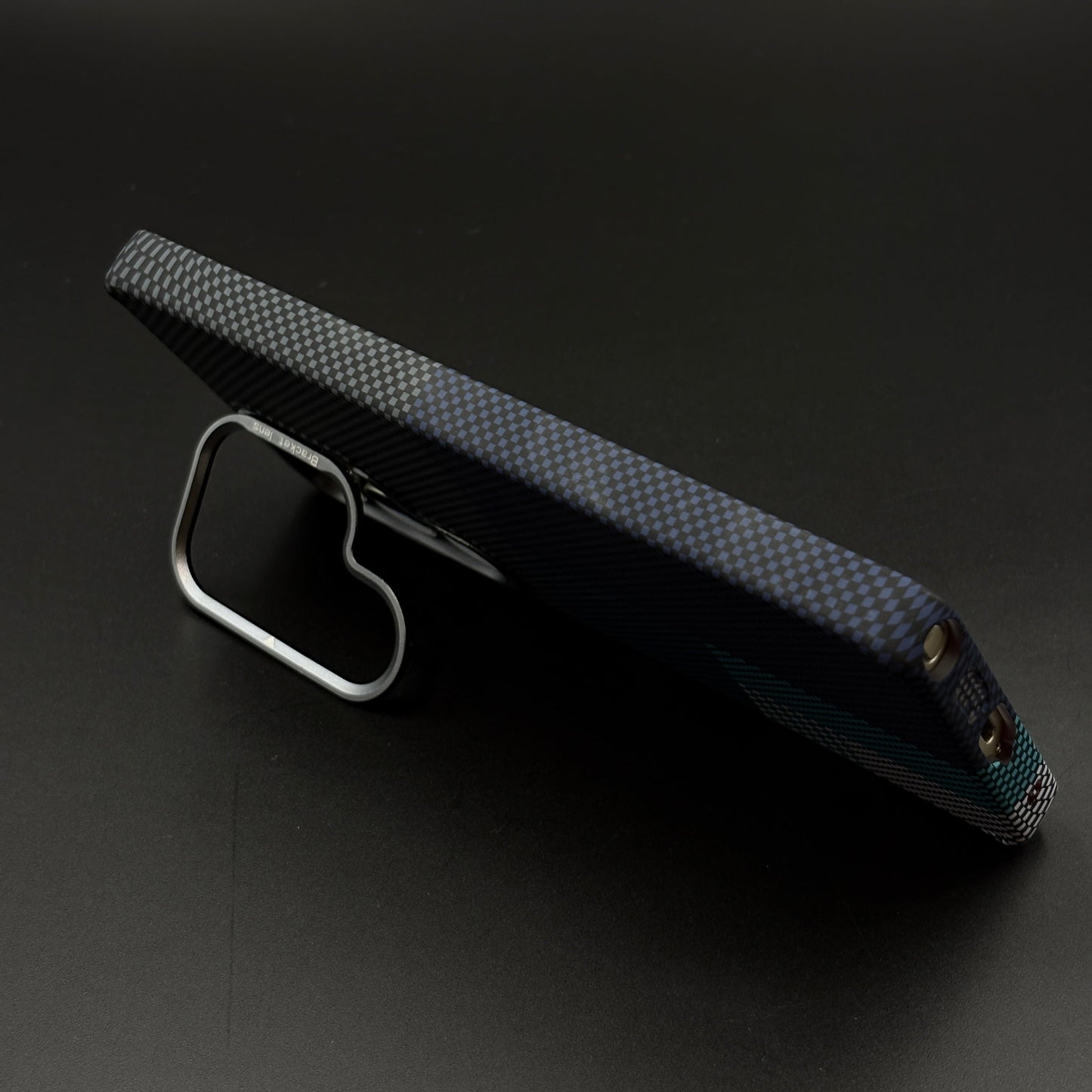 Blue Block Aramid Case with Hidden MagSafe for Samsung Galaxy S25 Ultra | Camera Kickstand | Carbon Fibre Feel