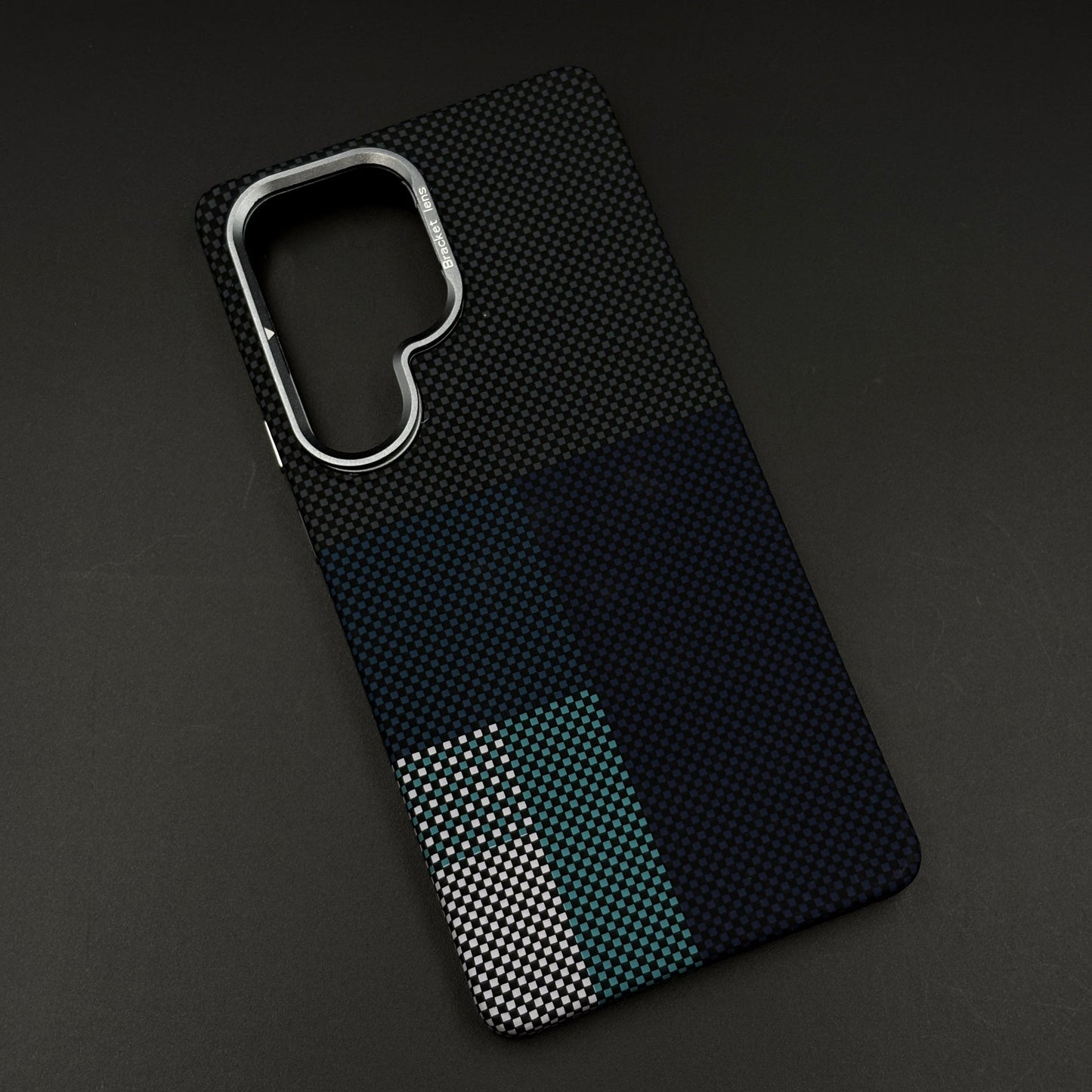 Blue Block Aramid Case with Hidden MagSafe for Samsung Galaxy S25 Ultra | Carbon Fibre Feel
