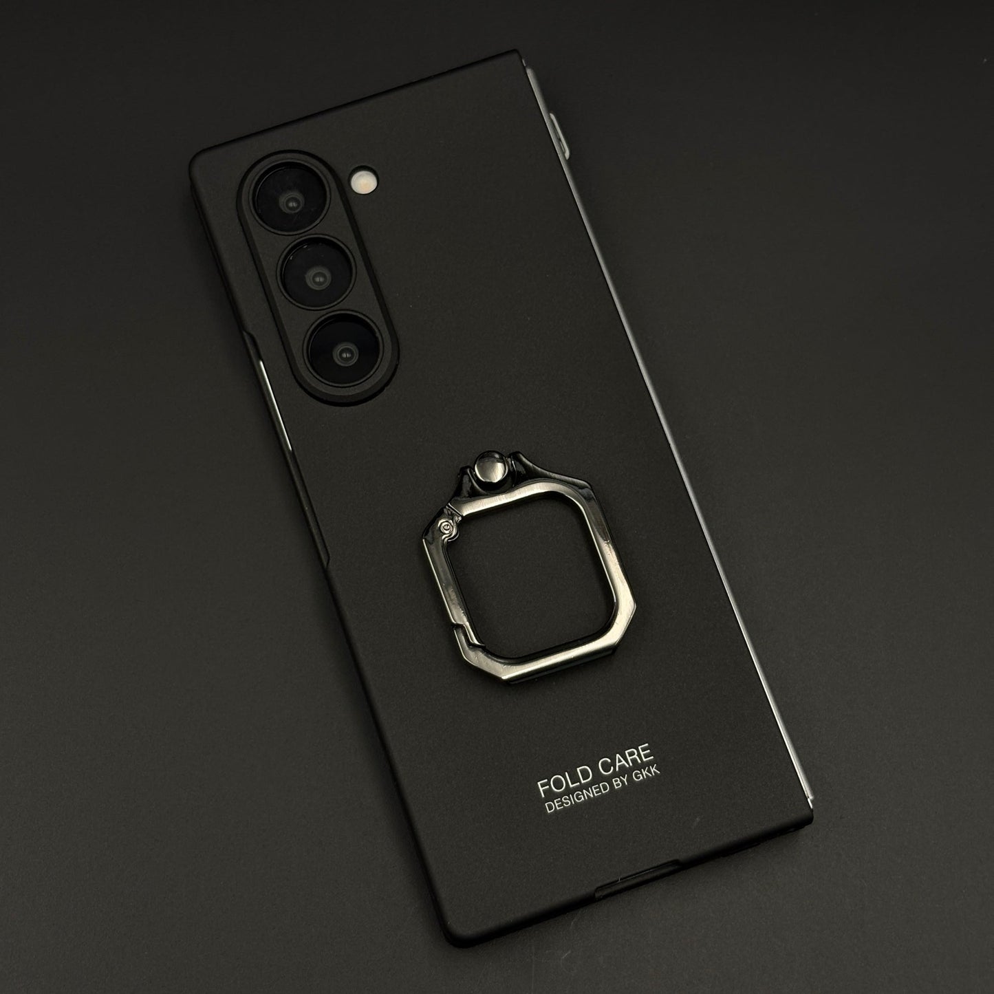 Matte Hard Shell Ring Stand Mobile Case Cover for Samsung Galaxy Z Fold 6