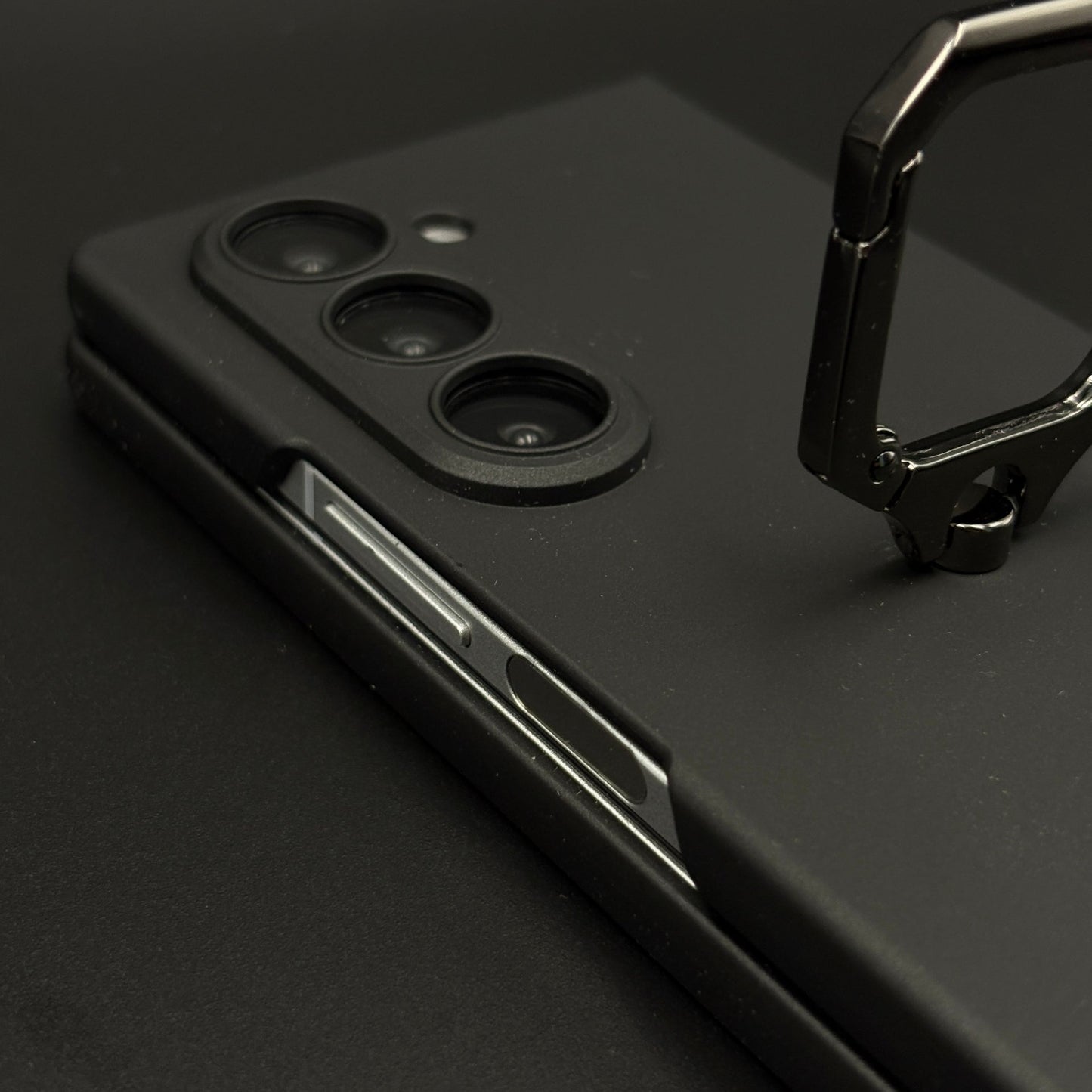 Matte Hard Shell Ring Stand Mobile Case Cover for Samsung Galaxy Z Fold 6