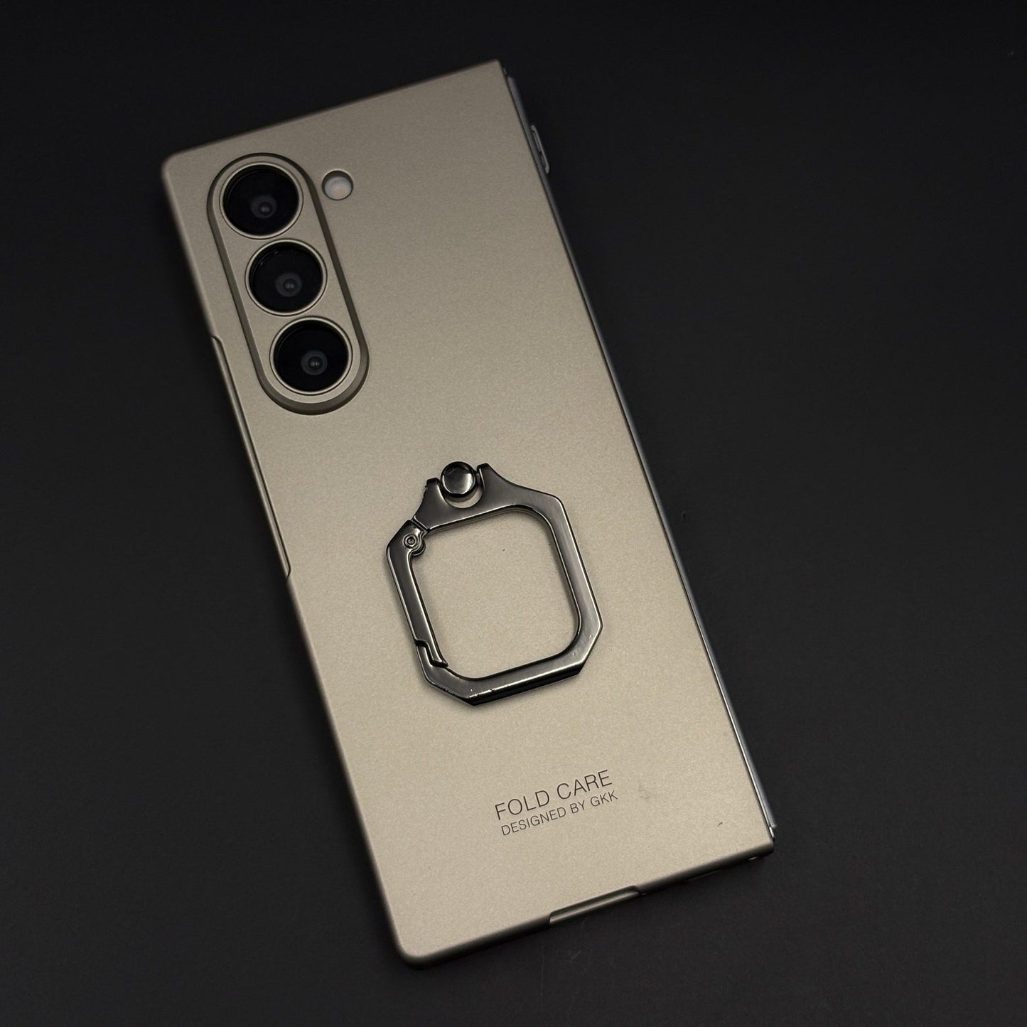 Matte Hard Shell Ring Stand Mobile Case Cover for Samsung Galaxy Z Fold 6
