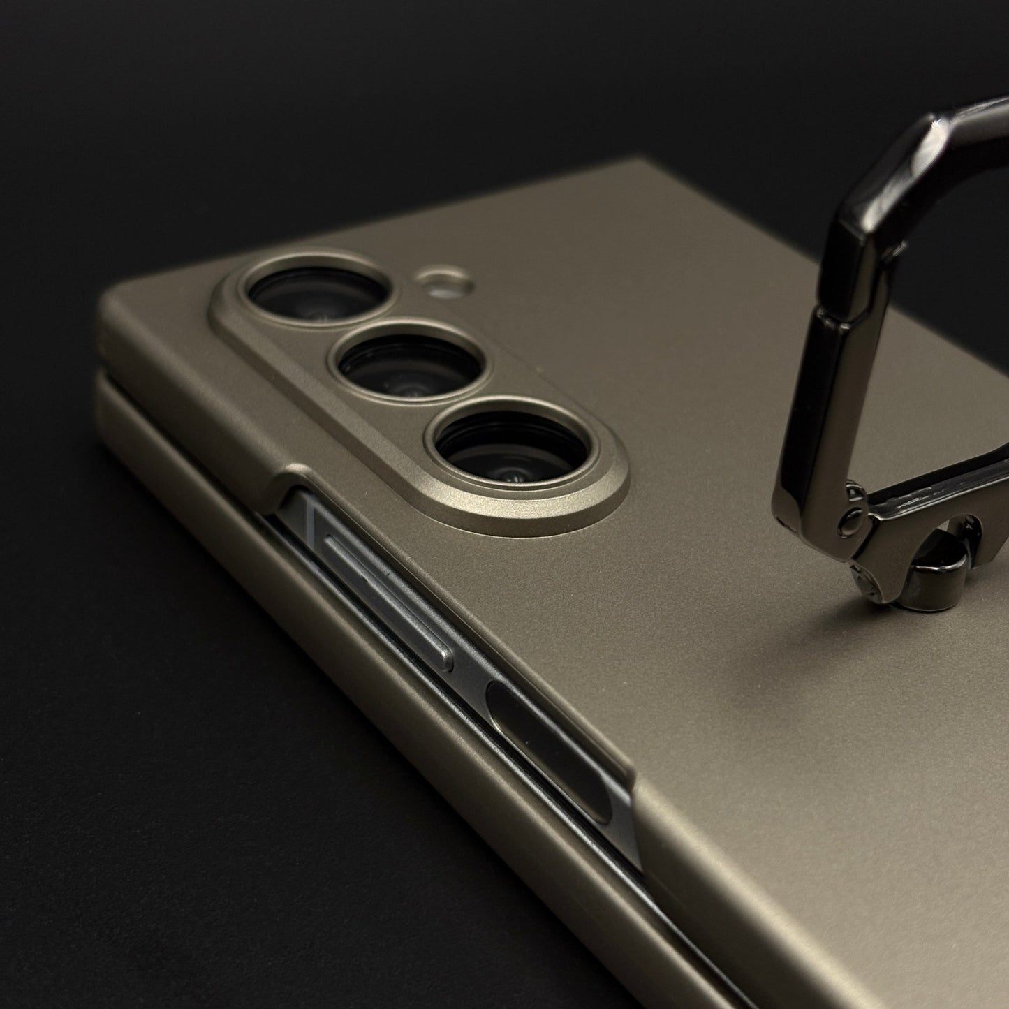 Matte Hard Shell Ring Stand Mobile Case Cover for Samsung Galaxy Z Fold 6