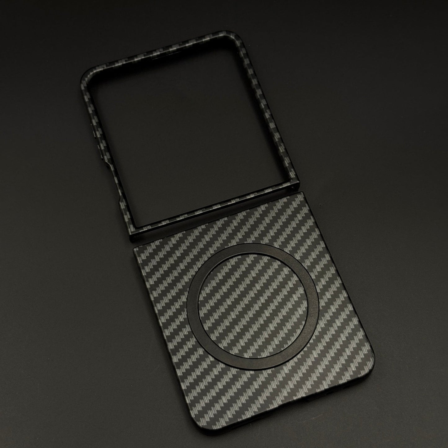 Carbon Fibre Texture MagSafe Mobile Case Cover for Samsung Galaxy Z Flip 7
