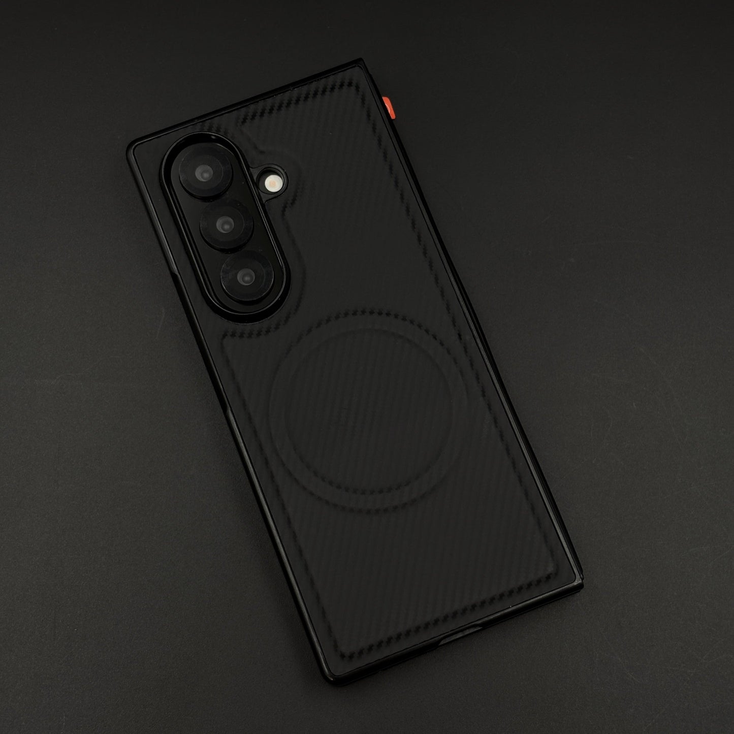 Carbon Texture MagSafe Case for Samsung Galaxy Z Fold 6 | Front Screen Protector | Slim & Durable