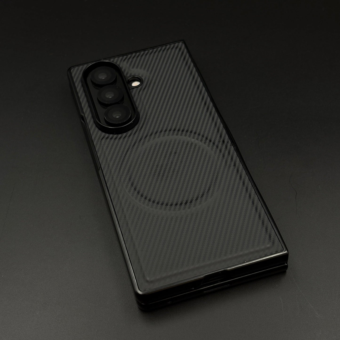 Carbon Texture MagSafe Case for Samsung Galaxy Z Fold 6 | Front Screen Protector | Slim & Durable