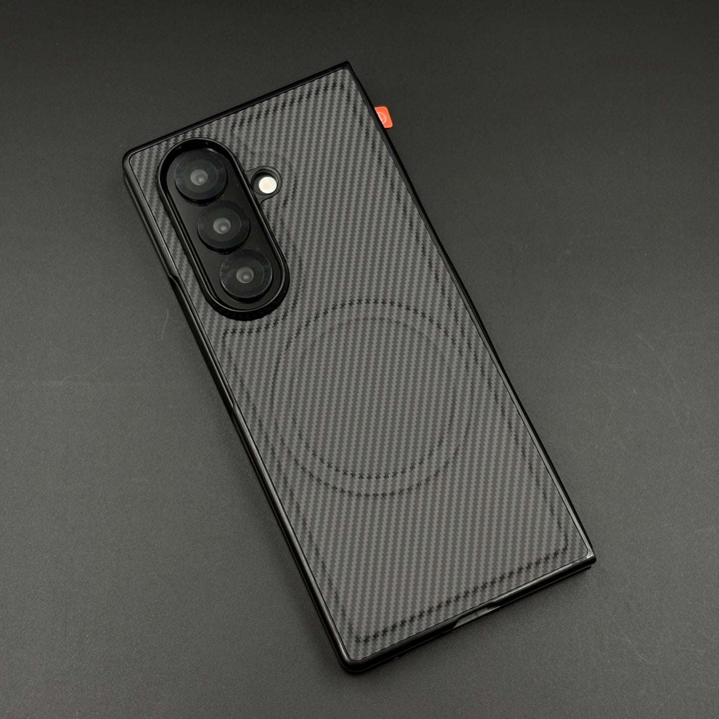 Carbon Texture MagSafe Case for Samsung Galaxy Z Fold 6 | Front Screen Protector | Slim & Durable