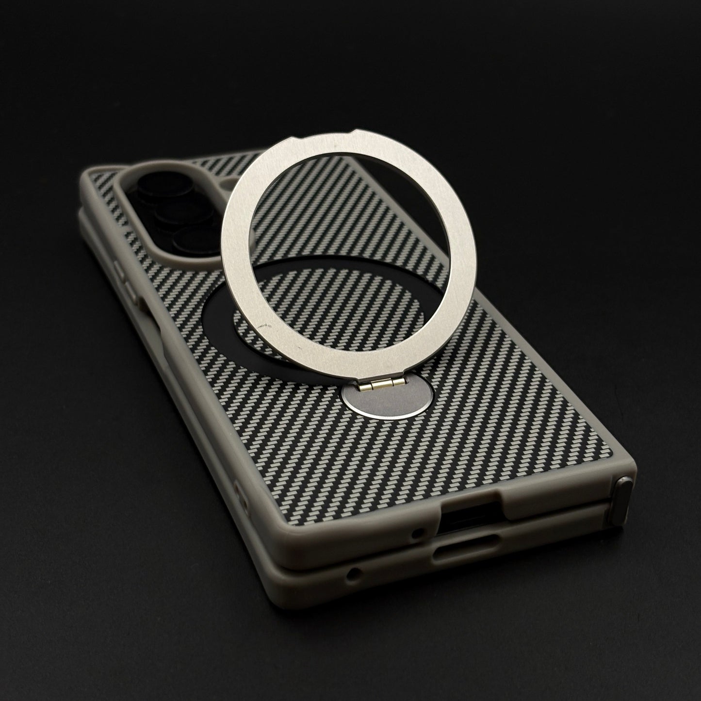 Carbon Fiber MagSafe Case for Samsung Galaxy Z Fold 6 | Rotating Ring Stand | Ultra Slim & Magnetic