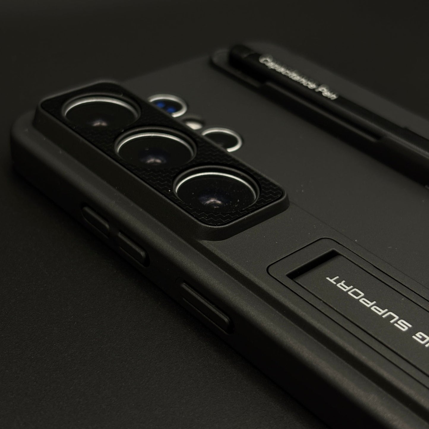 Matte Finish S Pen Slot Camera Protection Kickstand Mobile Case Cover with Pen for Samsung Galaxy S26 Ultra