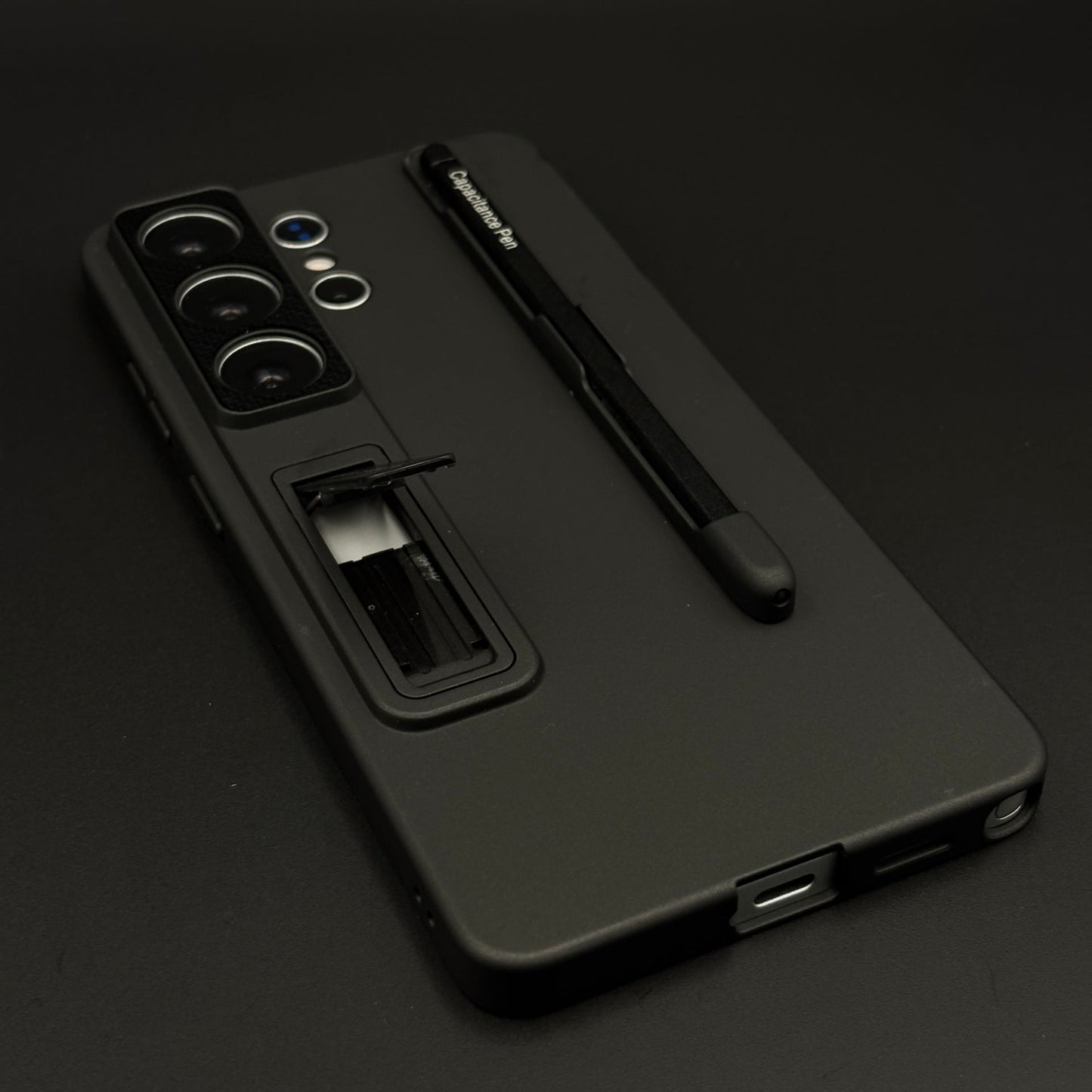 Matte Finish S Pen Slot Camera Protection Kickstand Mobile Case Cover with Pen for Samsung Galaxy S26 Ultra