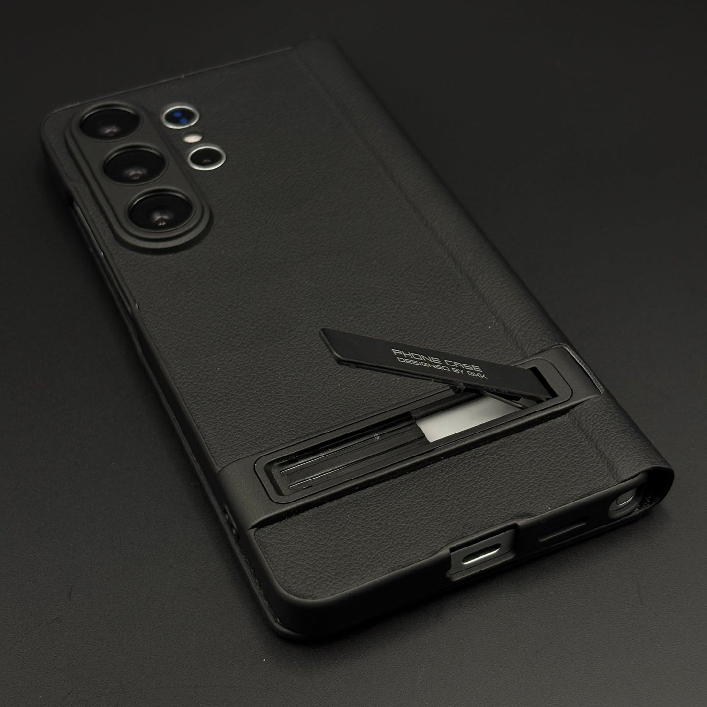 Flip Leather Case with Cardholder Slot & Metal Kickstand for Samsung Galaxy S26 Ultra