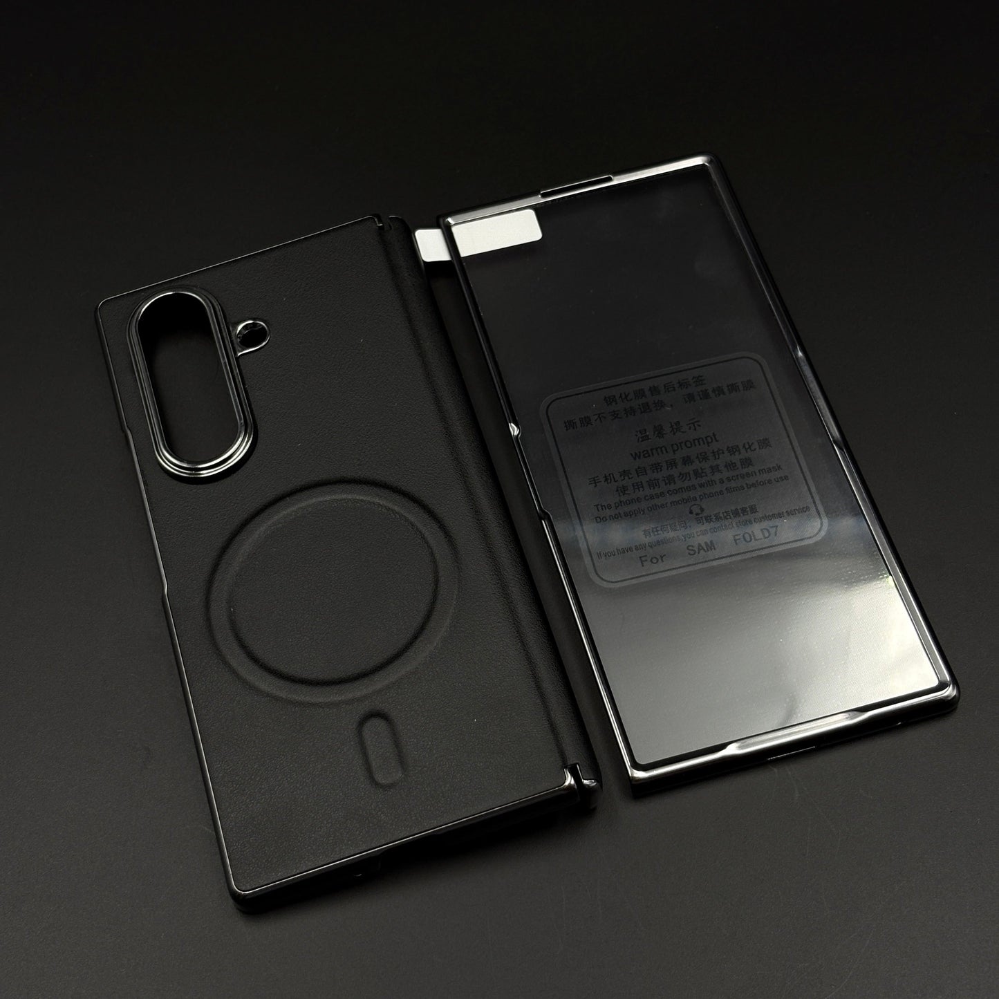 Leather MagSafe Case Hinge Protection for Samsung Galaxy Z Fold 6 | Front Screen Glass