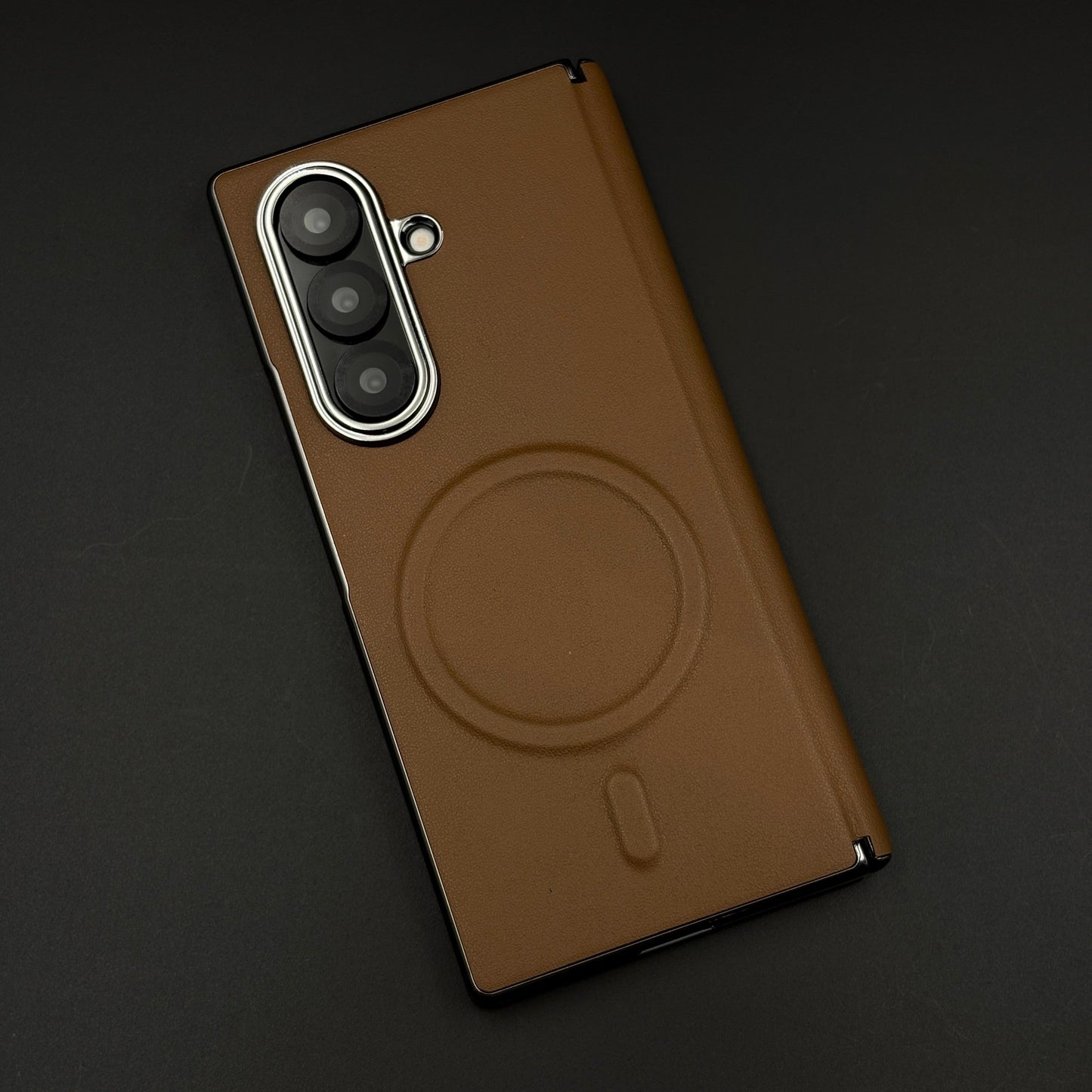 Leather MagSafe Case Hinge Protection for Samsung Galaxy Z Fold 6 | Front Screen Glass