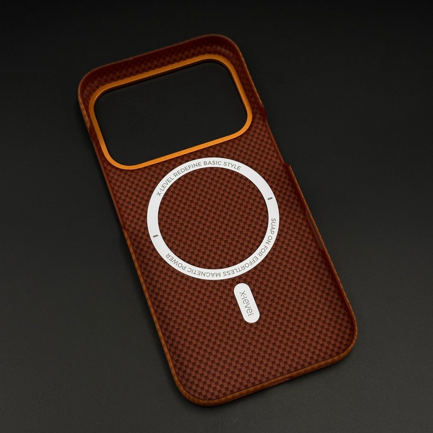 Stealth Carbon Fiber Feel Hidden MagSafe Case for iPhone Series