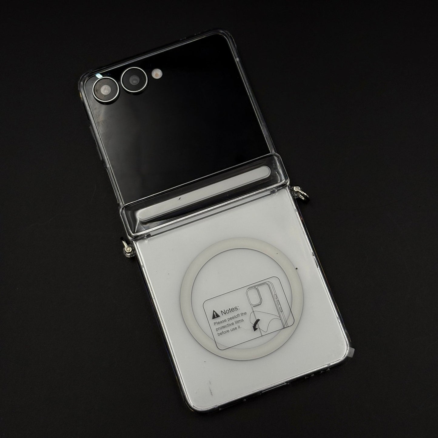 Ultra-Slim MagSafe Clear Case for Samsung Z Flip 7 | Non-Yellow | Hinge Protection