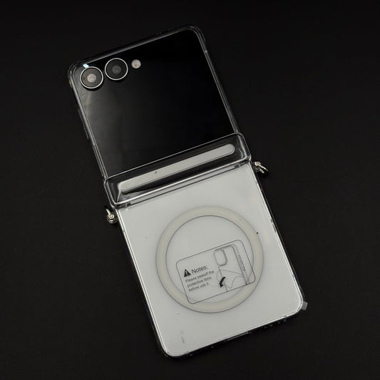 Ultra-Slim MagSafe Clear Case for Samsung Z Flip 7 | Non-Yellow | Hinge Protection