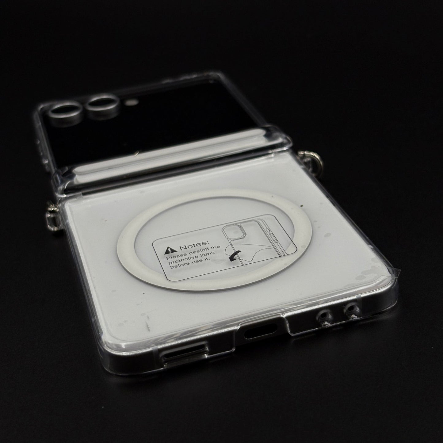 Ultra-Slim MagSafe Clear Case for Samsung Z Flip 7 | Non-Yellow | Hinge Protection