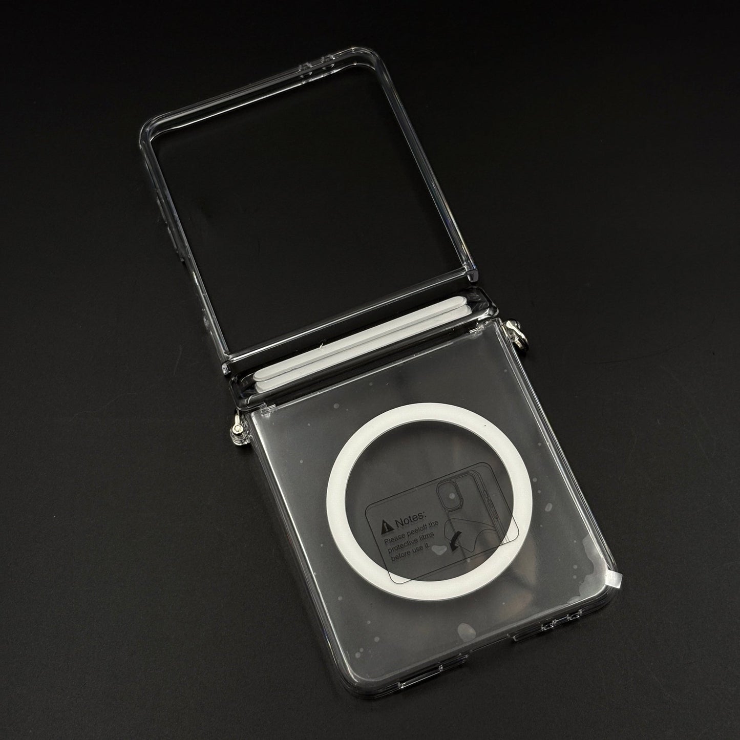 Ultra-Slim MagSafe Clear Case for Samsung Z Flip 7 | Non-Yellow | Hinge Protection