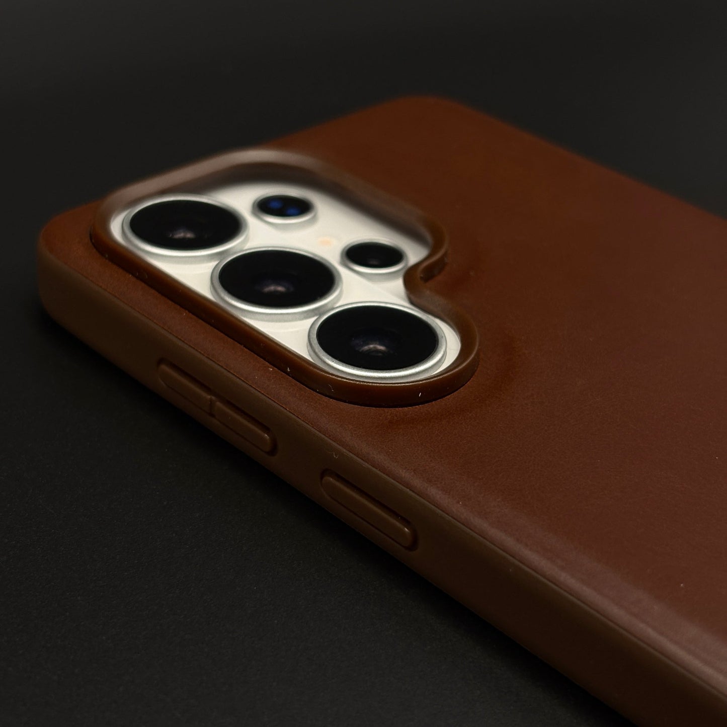 Leather Finish Metal Stand Mobile Case Cover for Samsung Galaxy S26 Ultra
