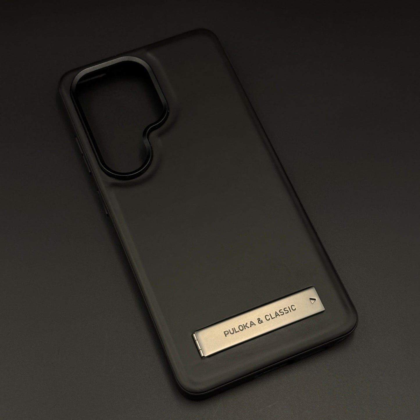 Leather Finish Metal Stand Mobile Case Cover for Samsung Galaxy S26 Ultra
