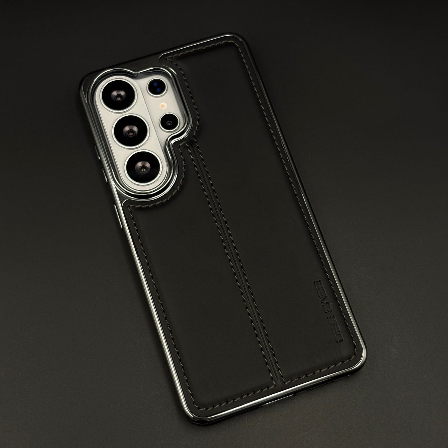 Centre Stitch Leather Chrome Plated Microfiber Inner Mobile Case Cover for Samsung Galaxy S26 Ultra