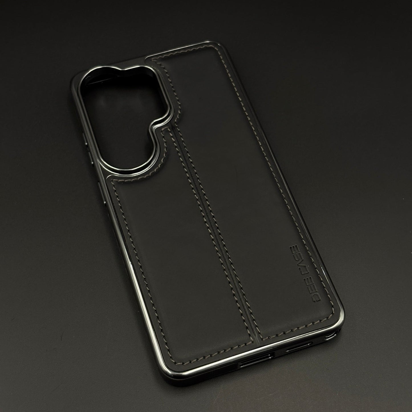 Centre Stitch Leather Chrome Plated Microfiber Inner Mobile Case Cover for Samsung Galaxy S26 Ultra