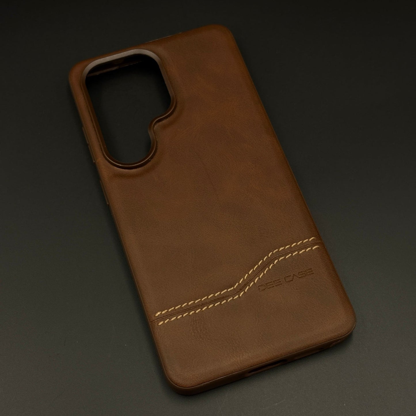 Diagonal Stitch Leather Microfiber Inner Mobile Case Cover for Samsung Galaxy S26 Ultra