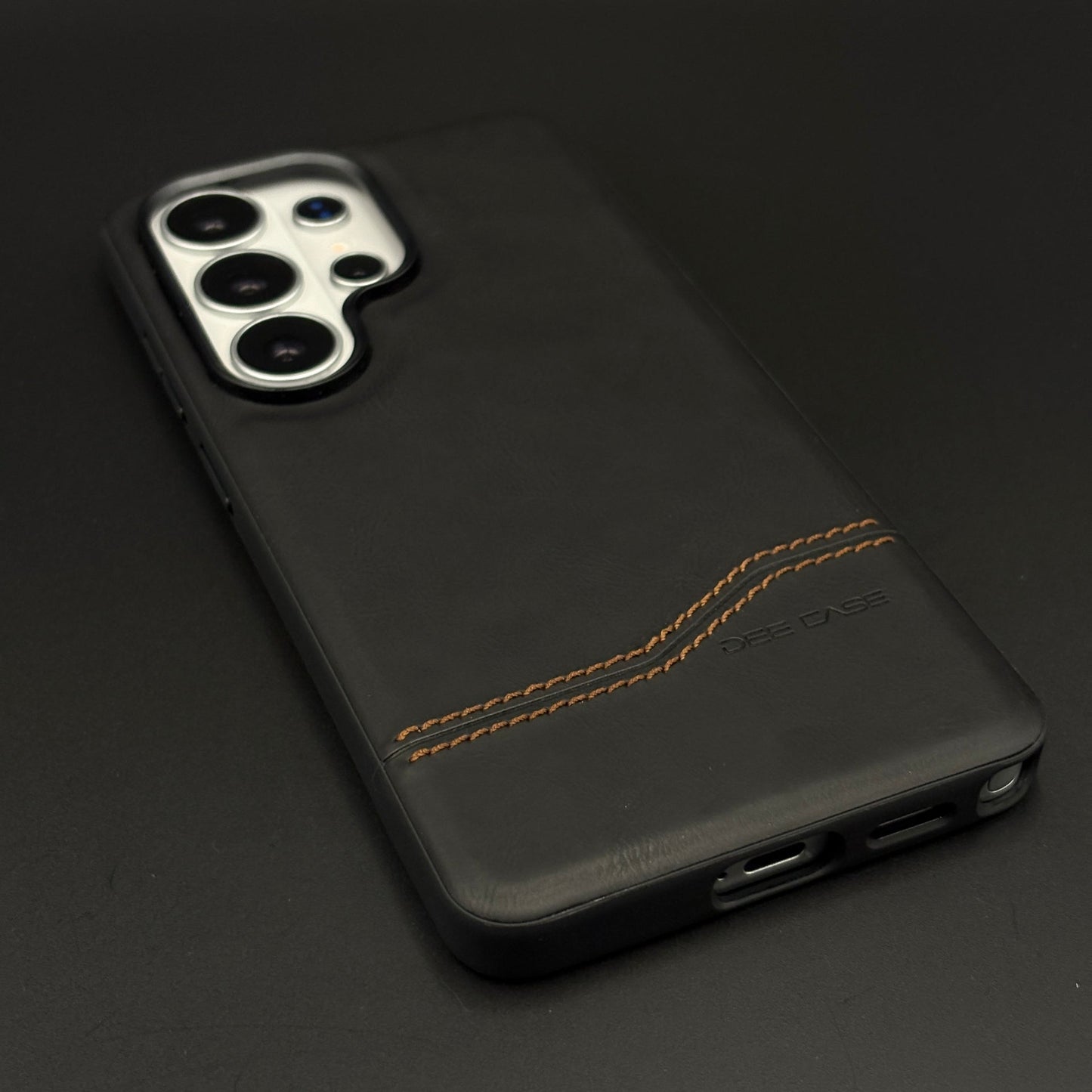 Diagonal Stitch Leather Microfiber Inner Mobile Case Cover for Samsung Galaxy S26 Ultra