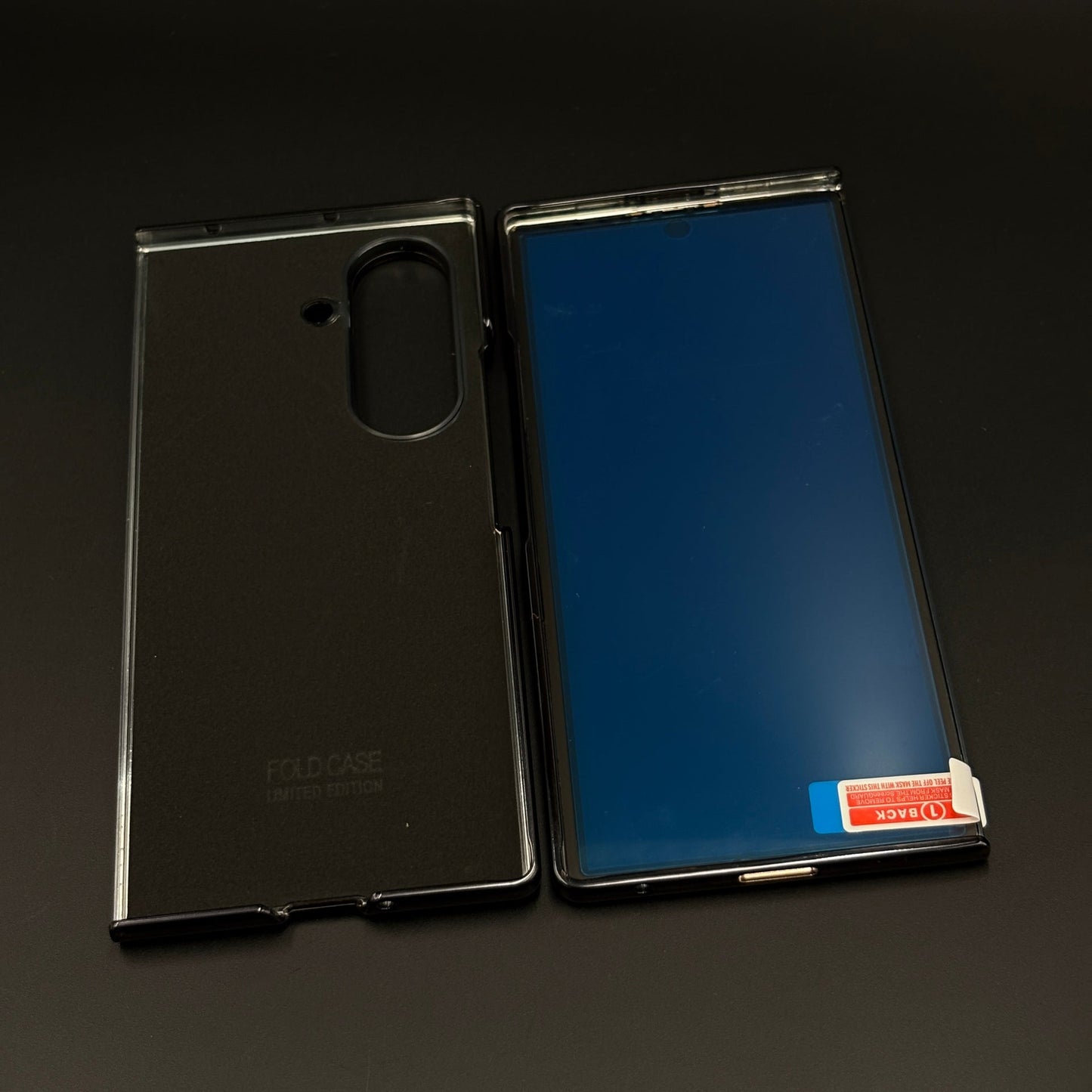 Stitch Leather Mobile Case Cover with Front Screen Protector for Samsung Galaxy Z Fold 7