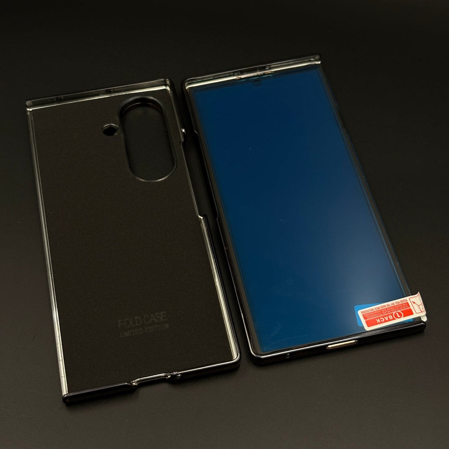 Stitch Leather Mobile Case Cover with Front Screen Protector for Samsung Galaxy Z Fold 7