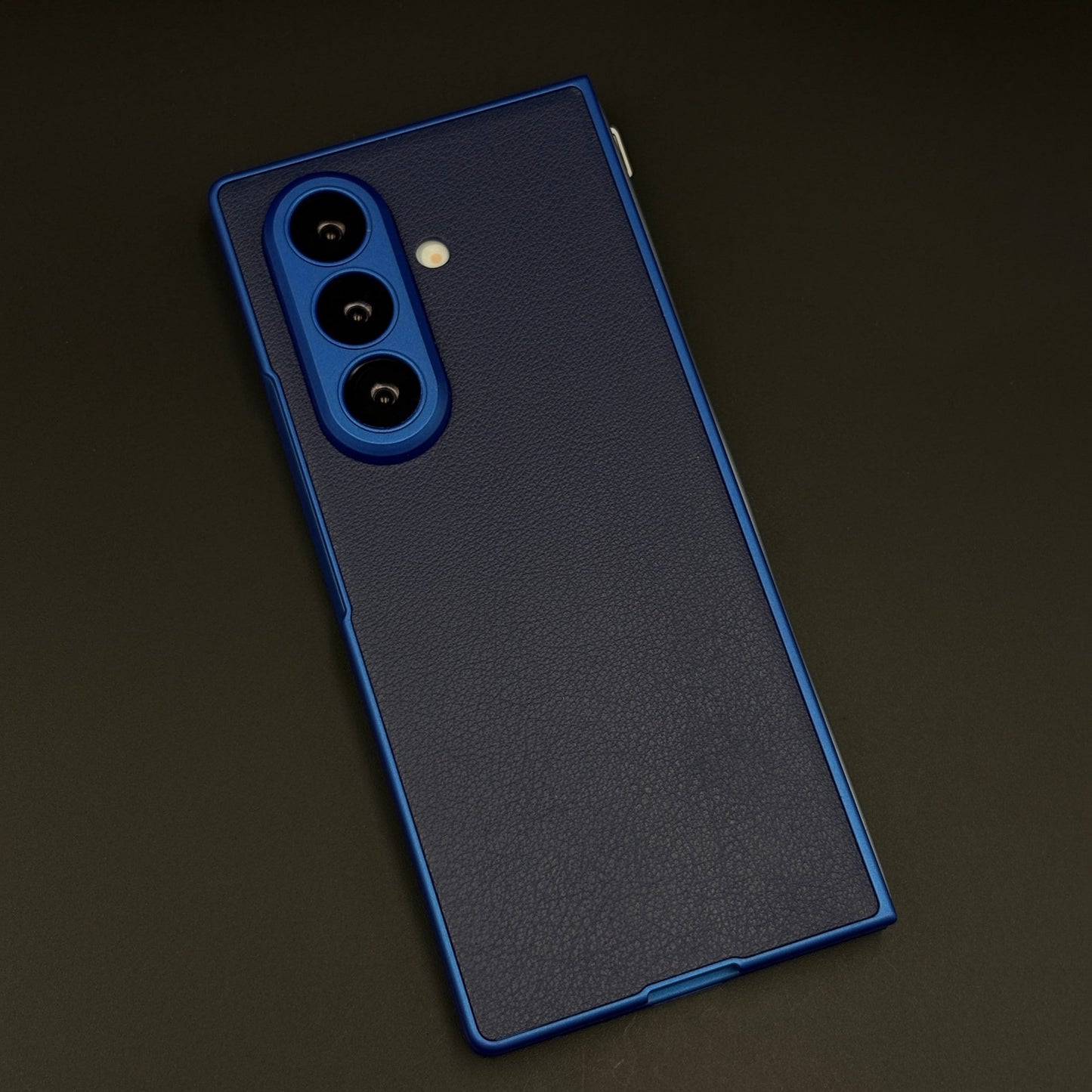 Matte Leather Shield Mobile Case Cover with Front Screen Protector for Samsung Galaxy Z Fold 7