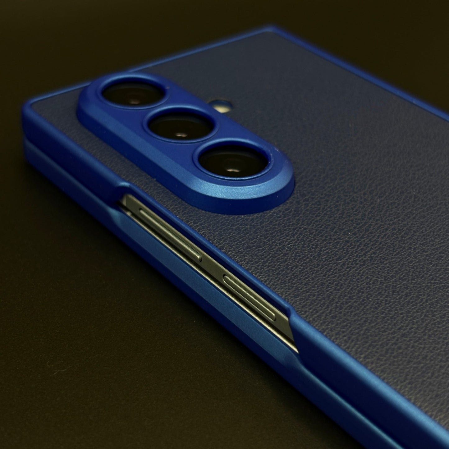 Matte Leather Shield Mobile Case Cover with Front Screen Protector for Samsung Galaxy Z Fold 7
