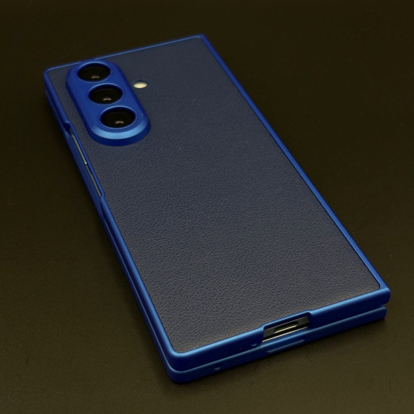 Matte Leather Shield Mobile Case Cover with Front Screen Protector for Samsung Galaxy Z Fold 7