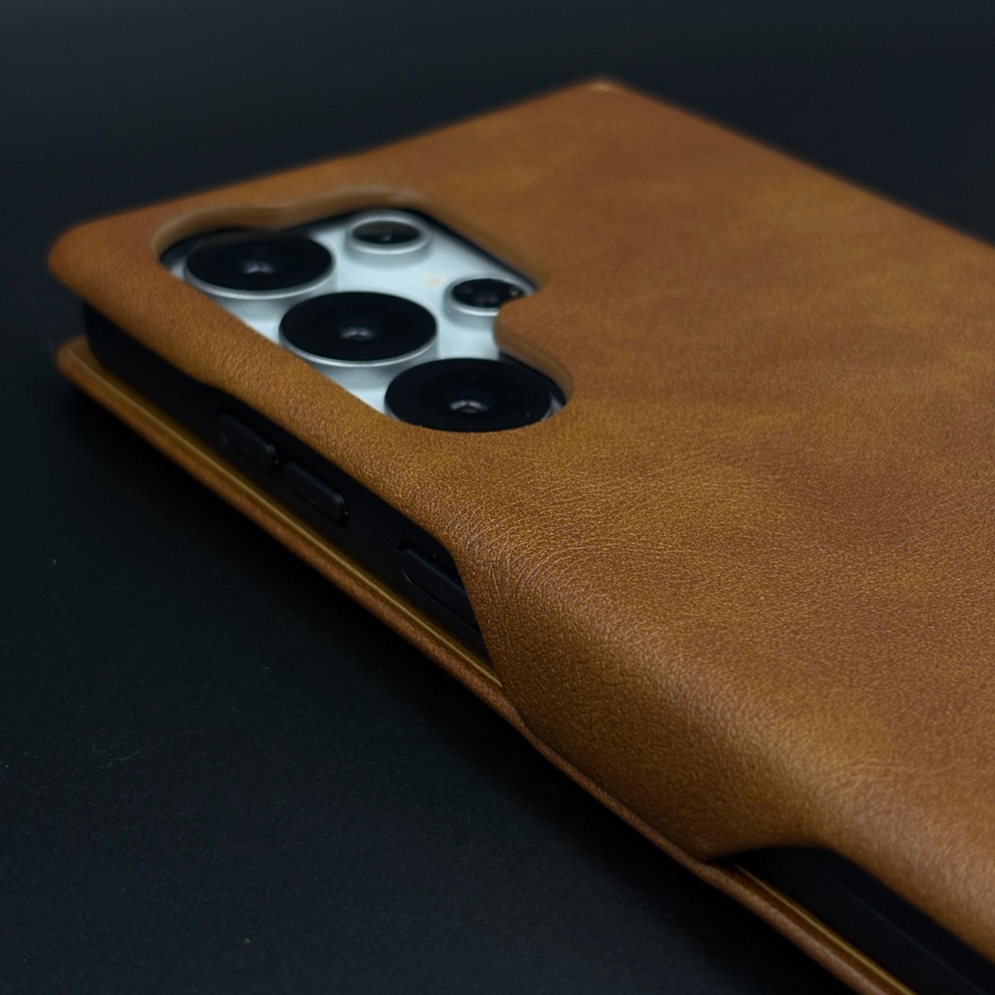 Flip Leather Case with Cardholder & Kickstand for Samsung Galaxy S25 Ultra