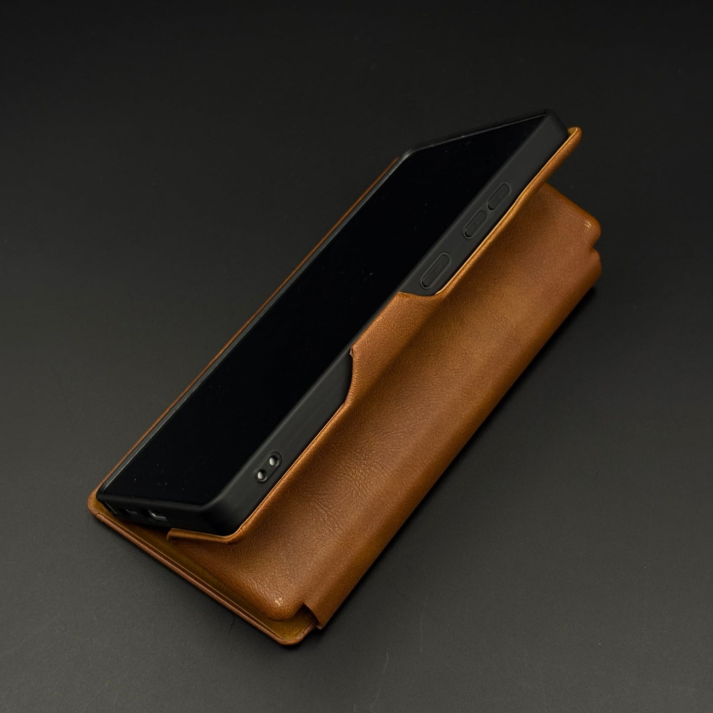 Flip Leather Case with Cardholder & Kickstand for Samsung Galaxy S25 Ultra